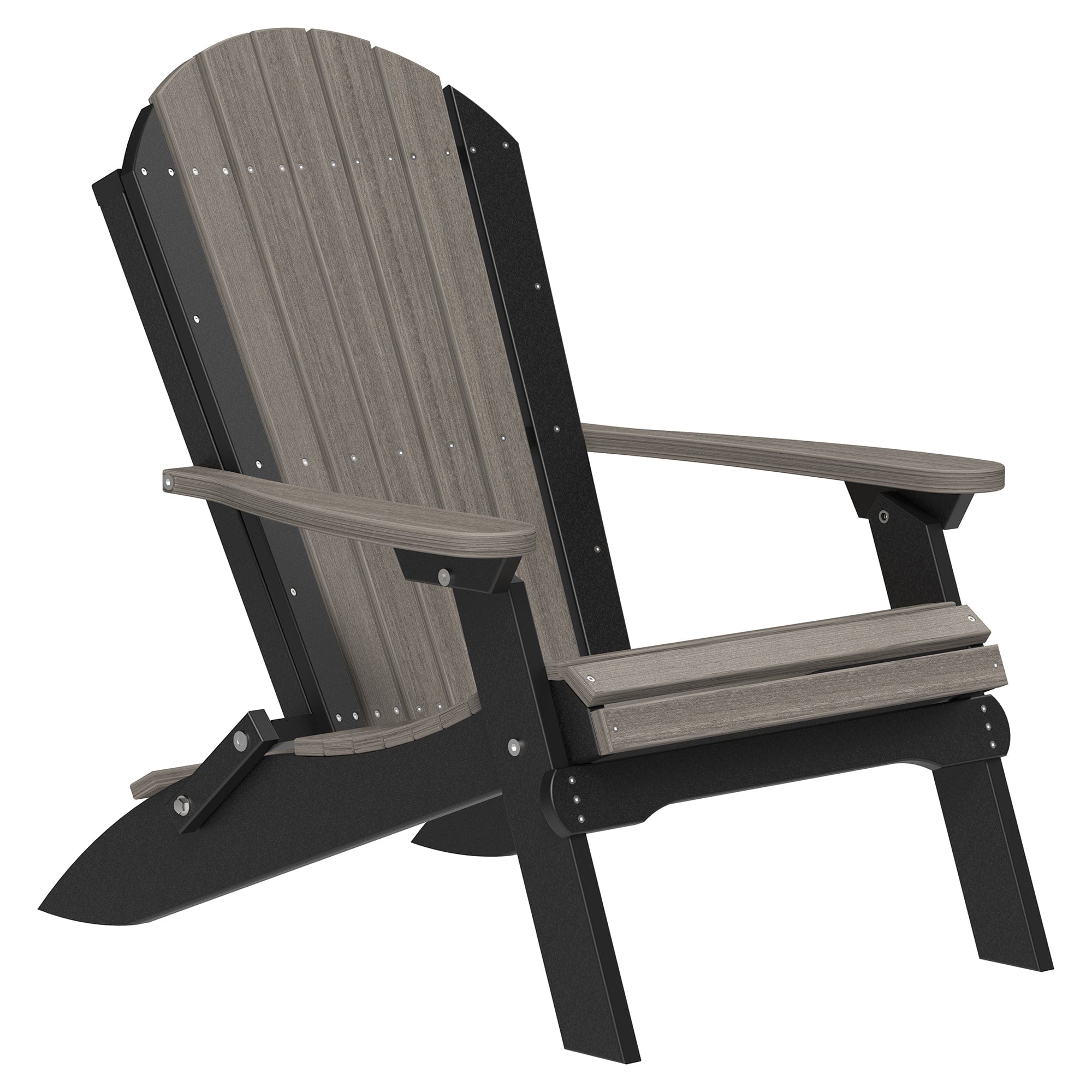 LuxCraft Folding Poly Lumber Adirondack Chair