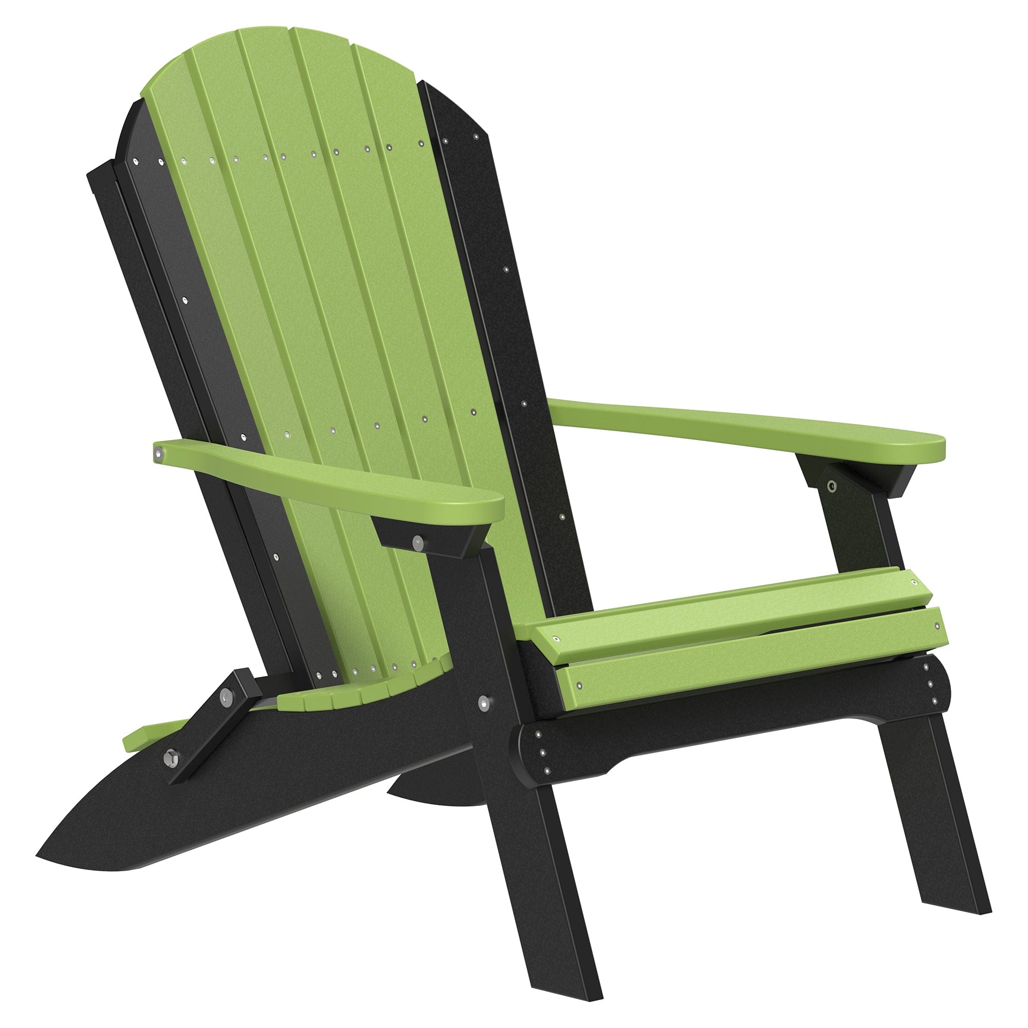 LuxCraft Folding Poly Lumber Adirondack Chair