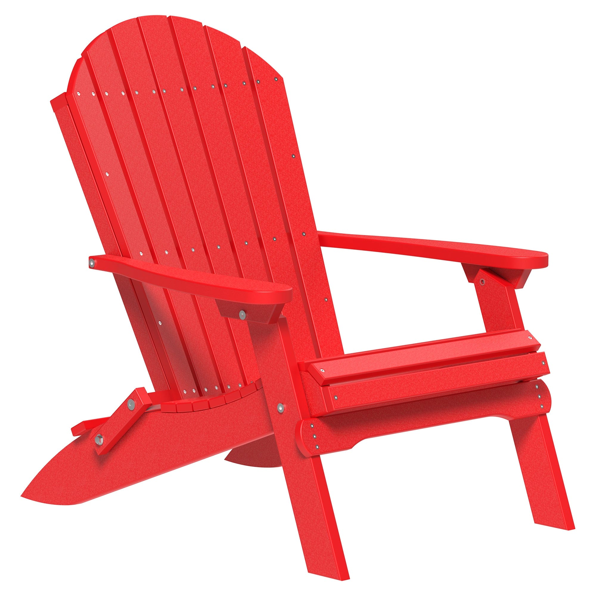 LuxCraft Folding Poly Lumber Adirondack Chair