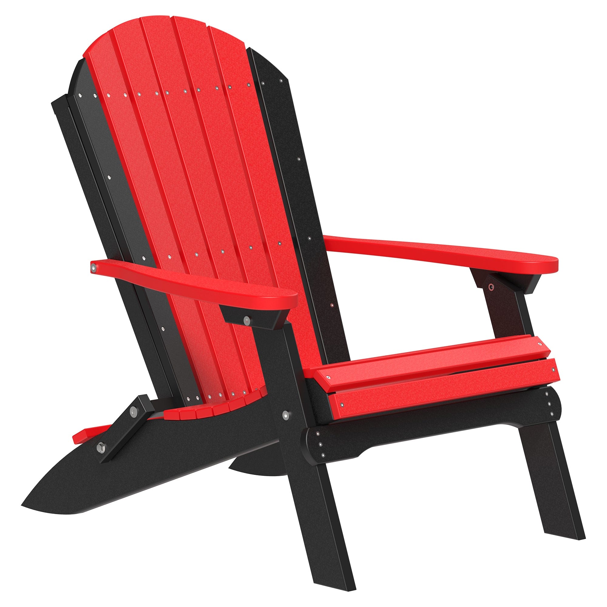 LuxCraft Folding Poly Lumber Adirondack Chair