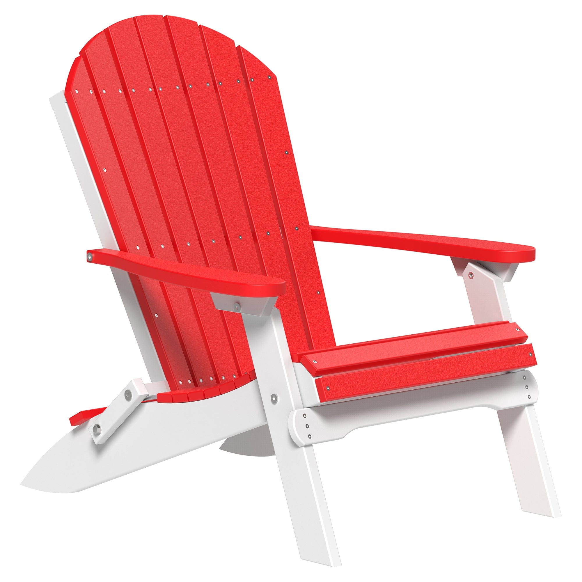 LuxCraft Folding Poly Lumber Adirondack Chair