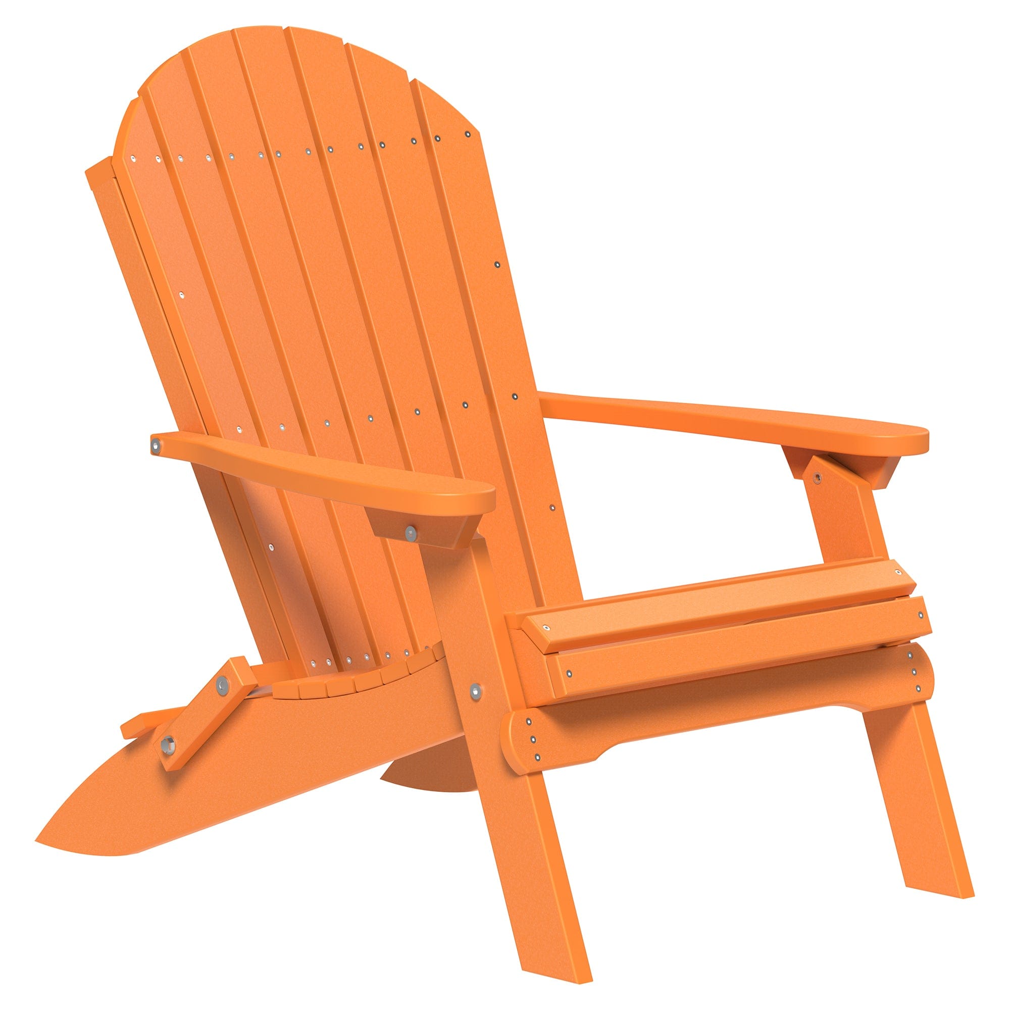LuxCraft Folding Poly Lumber Adirondack Chair