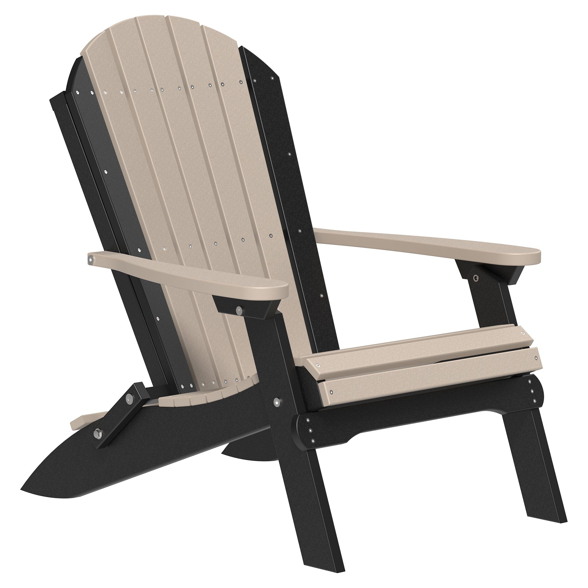 LuxCraft Folding Poly Lumber Adirondack Chair
