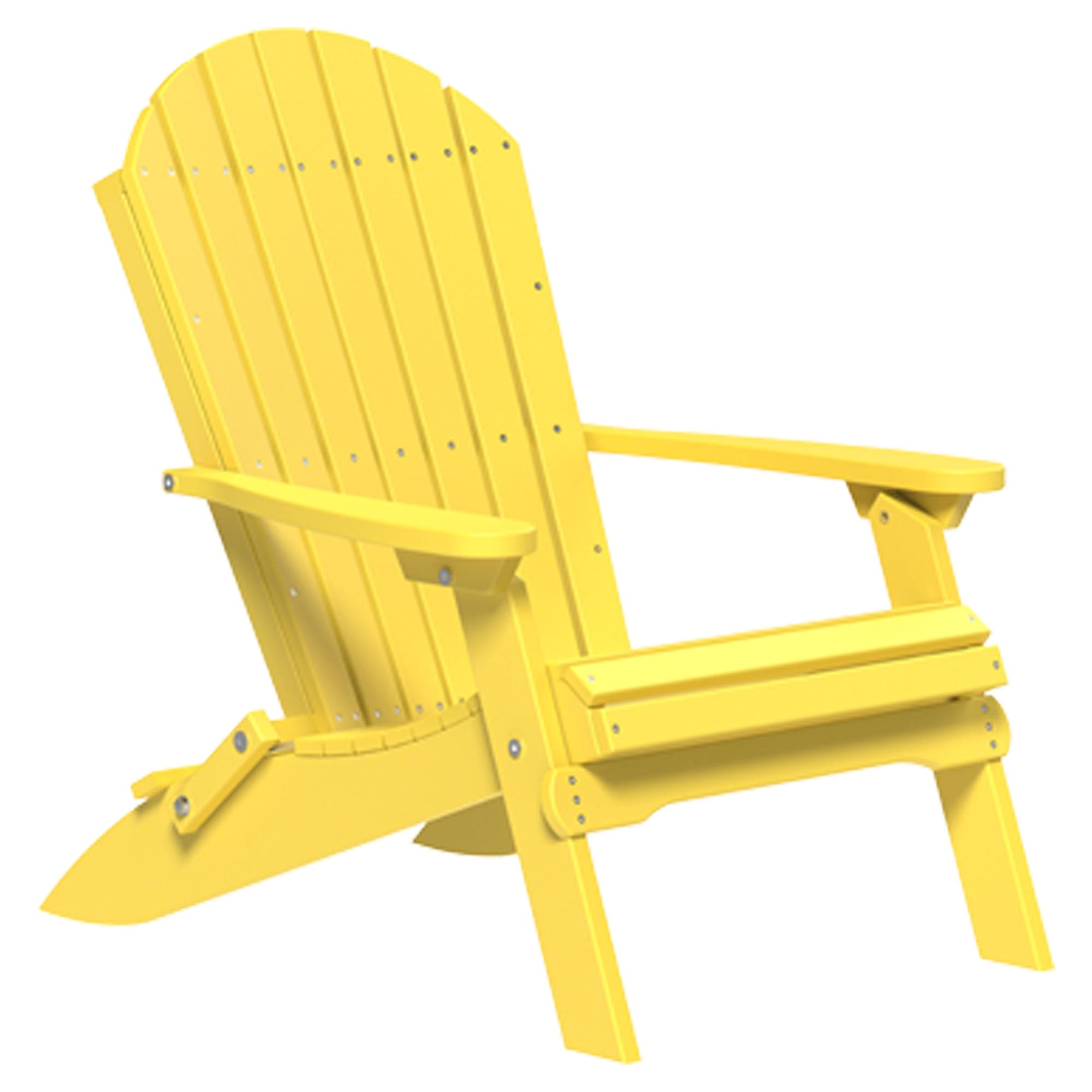 LuxCraft Folding Poly Lumber Adirondack Chair