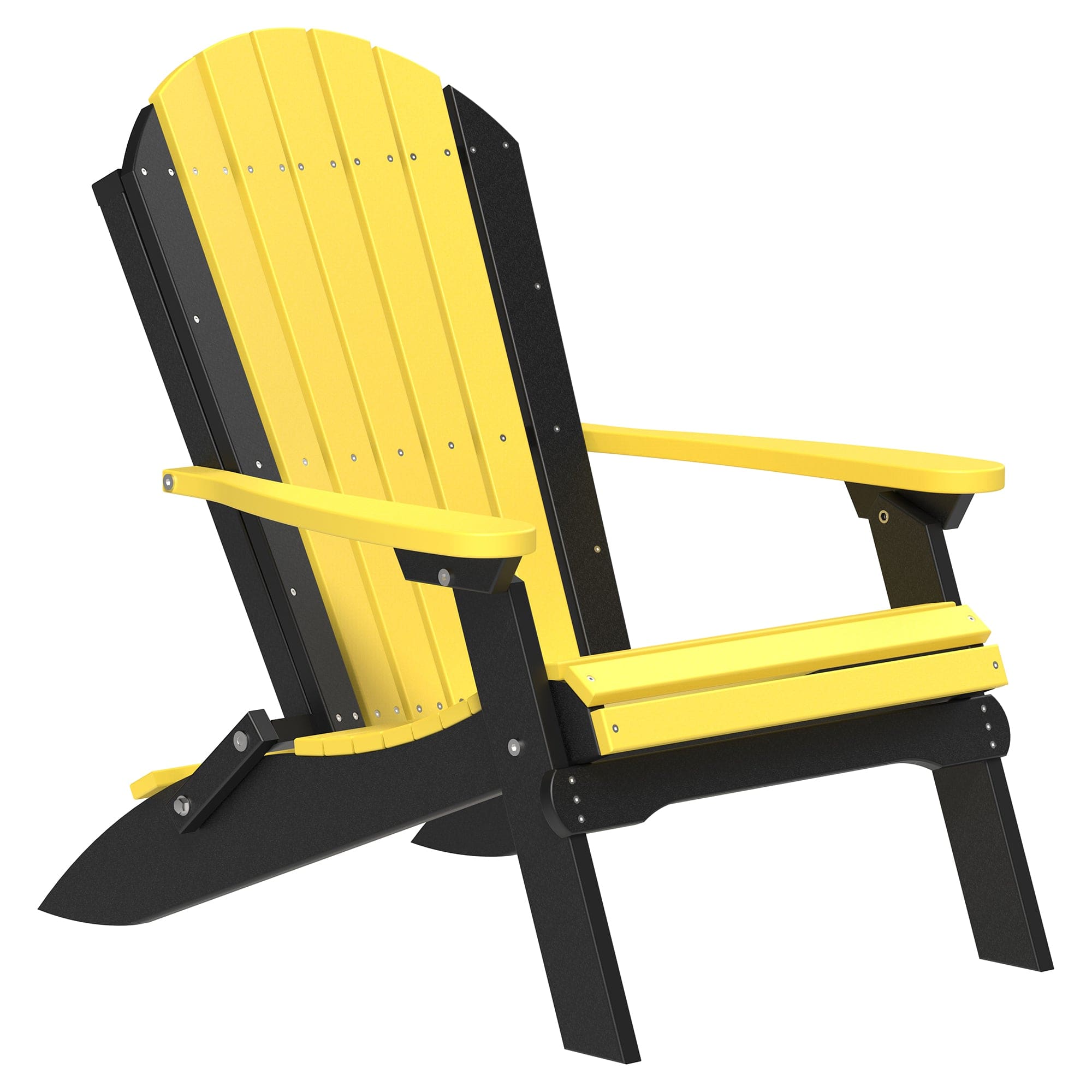 LuxCraft Folding Poly Lumber Adirondack Chair