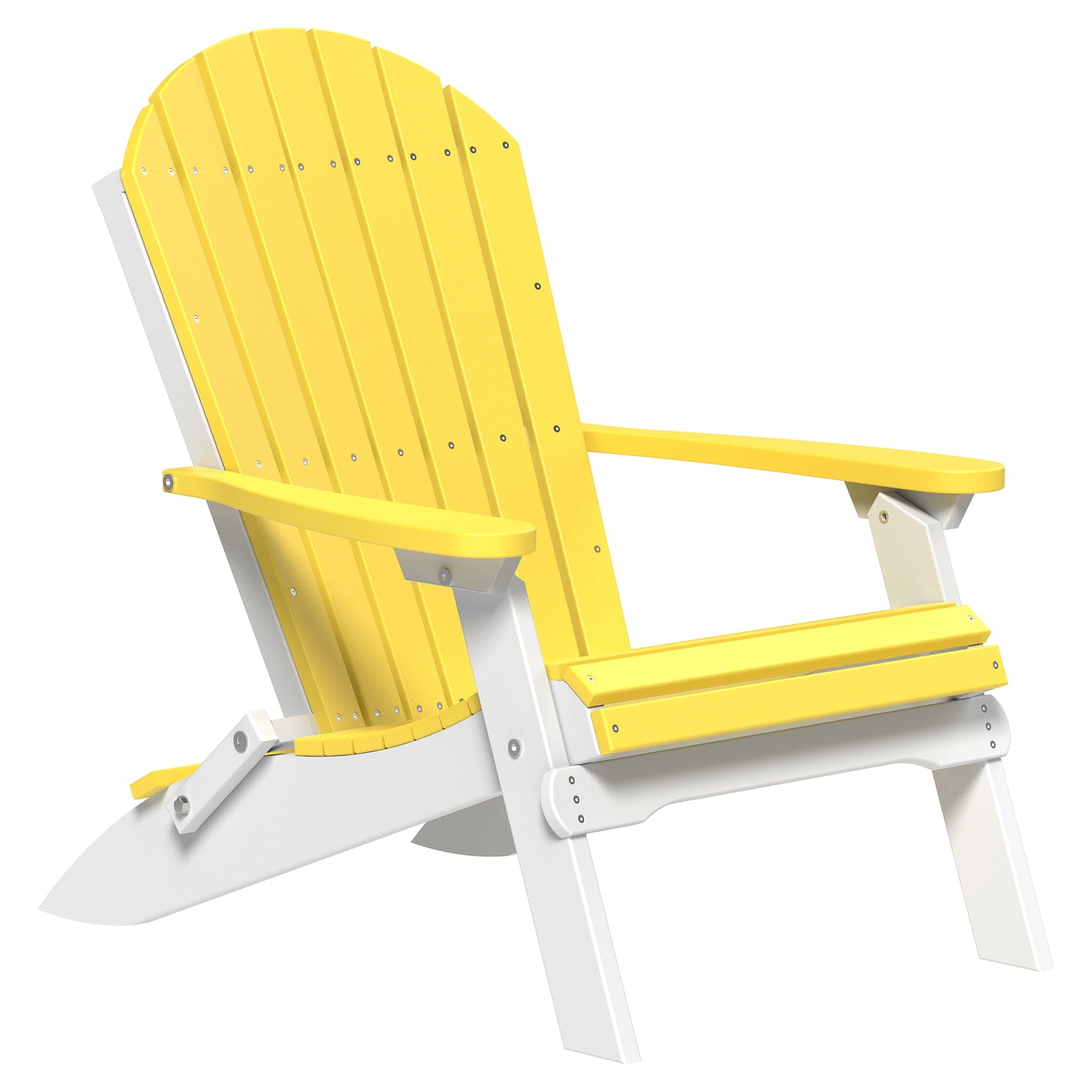 LuxCraft Folding Poly Lumber Adirondack Chair
