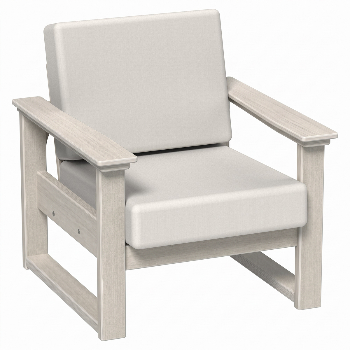 LuxCraft Poly Composite Lanai Deep Seating Chair with Cushion