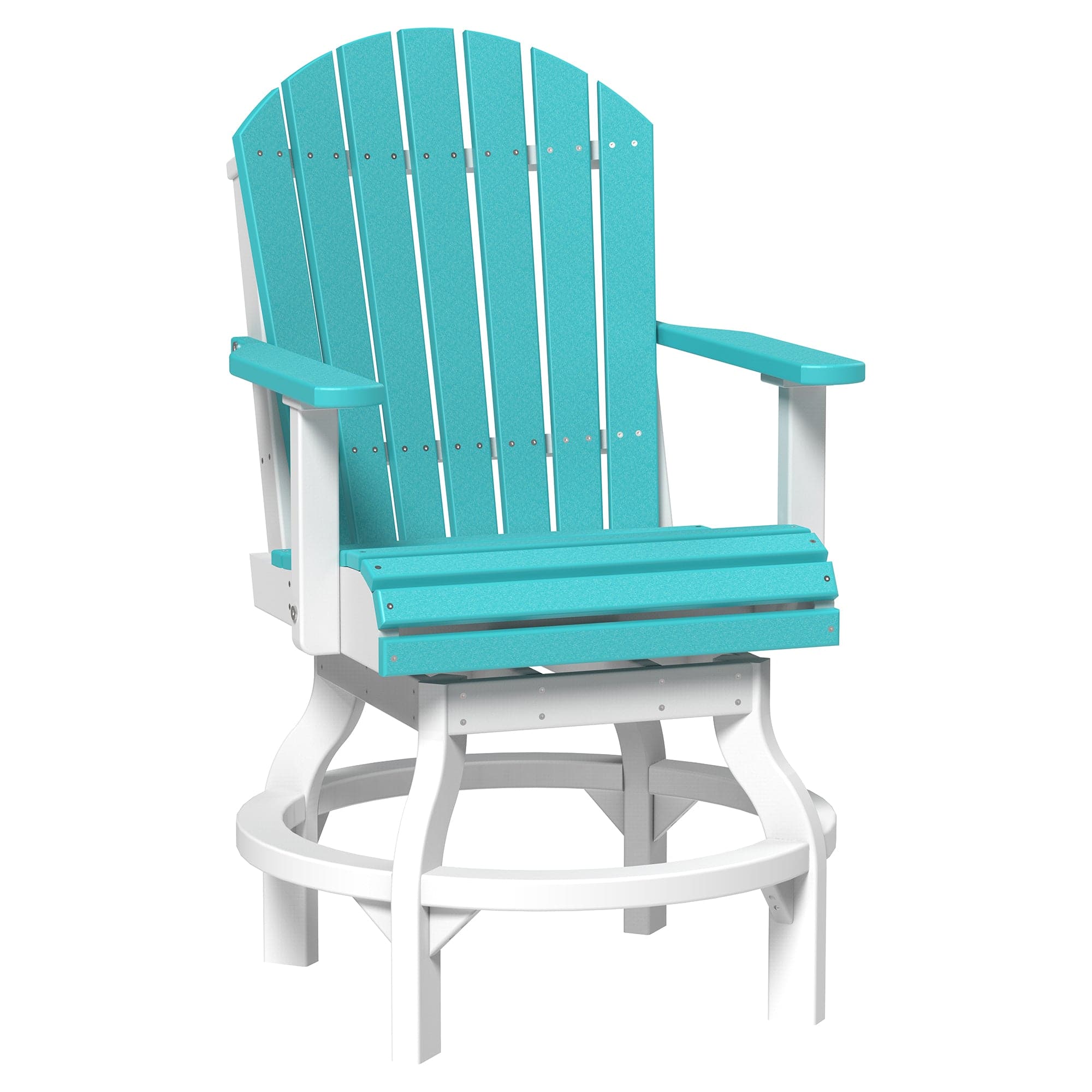 Luxcraft Poly Composite Adirondack Swivel Counter Chair