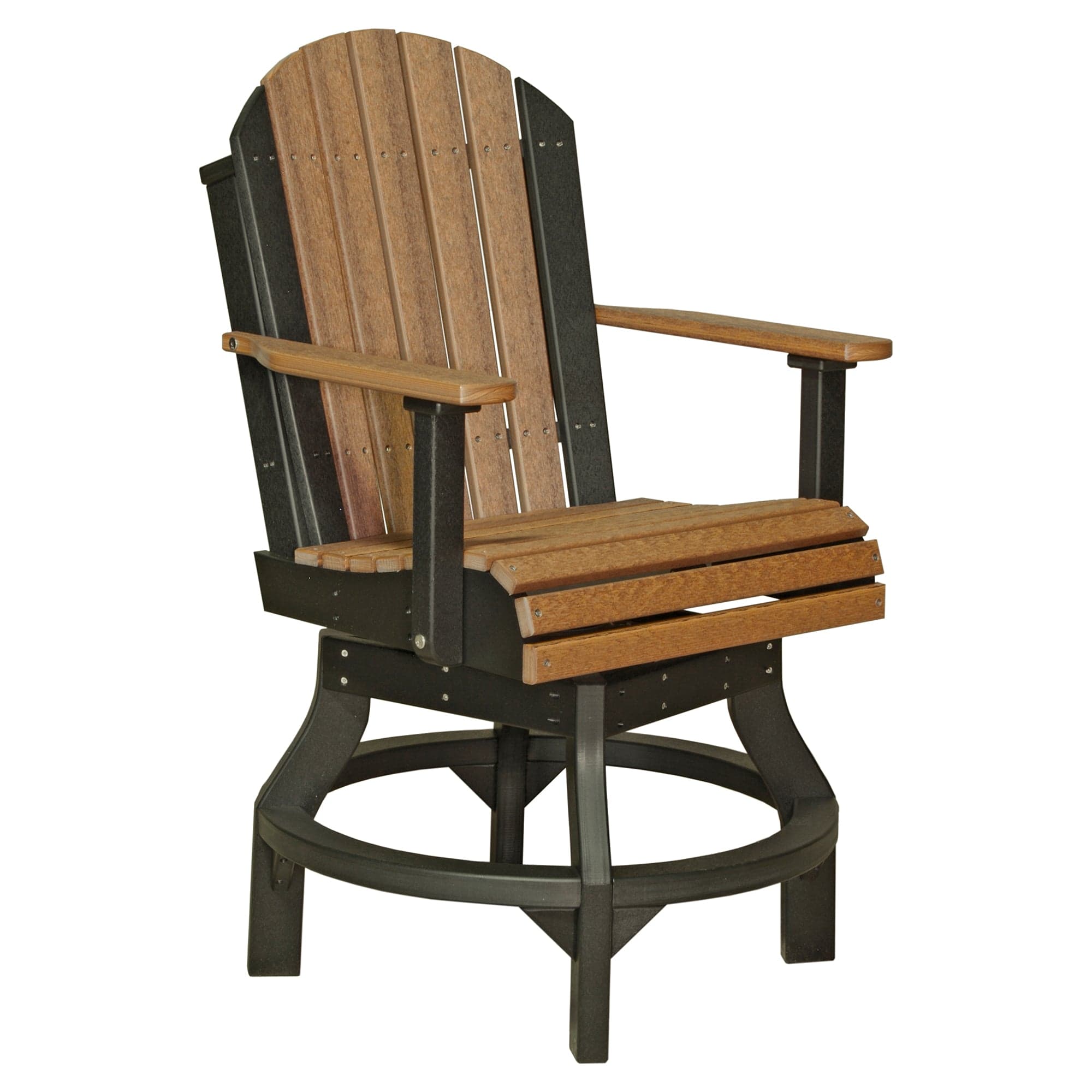 Luxcraft Poly Composite Adirondack Swivel Counter Chair