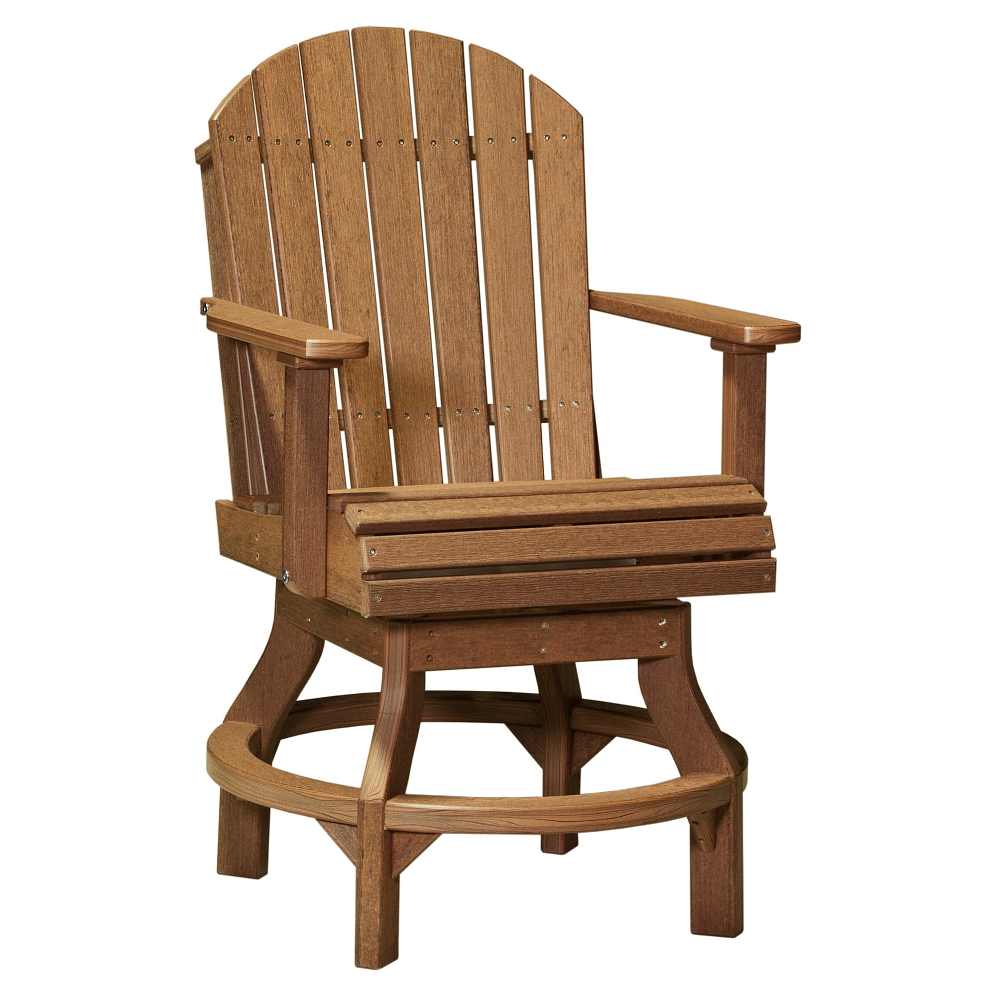 Luxcraft Poly Composite Adirondack Swivel Counter Chair