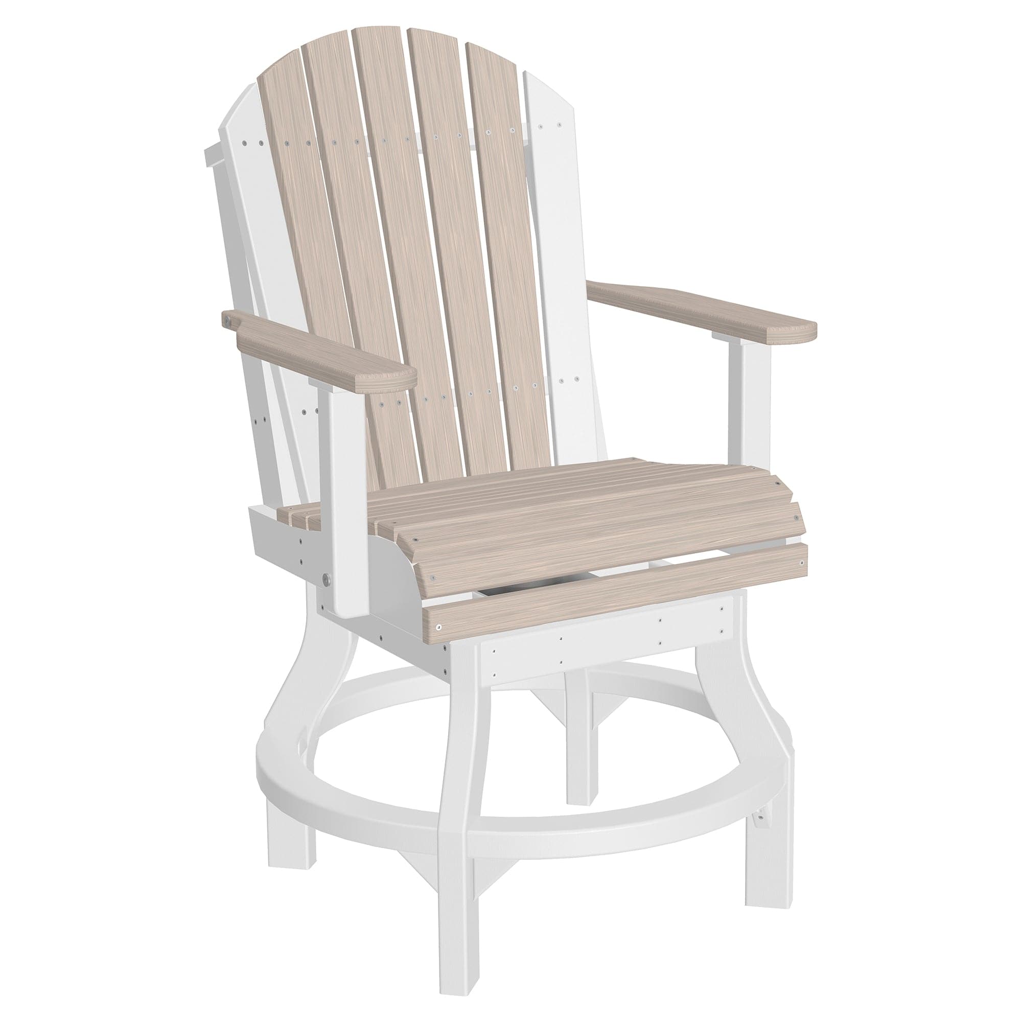 Luxcraft Poly Composite Adirondack Swivel Counter Chair
