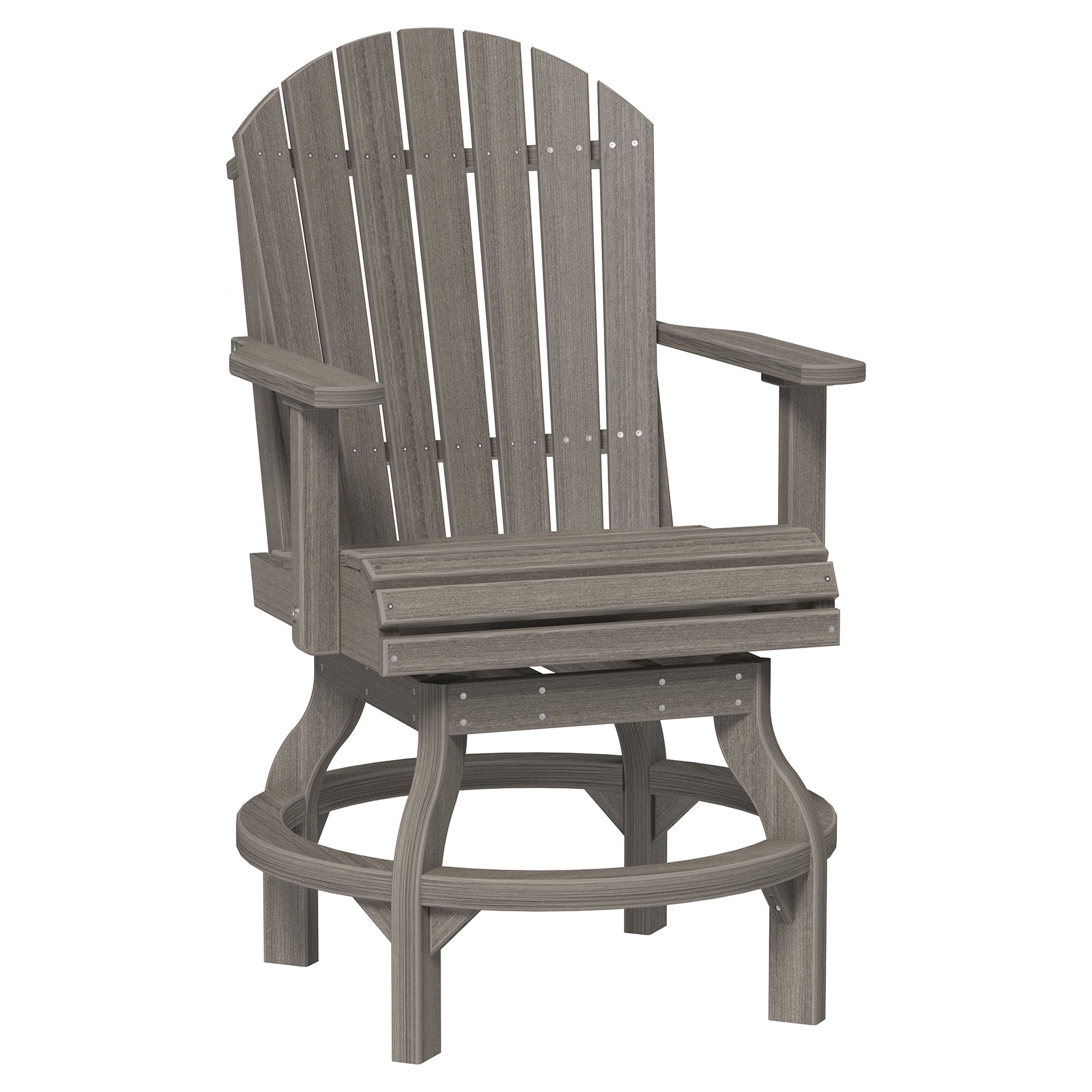 Luxcraft Poly Composite Adirondack Swivel Counter Chair