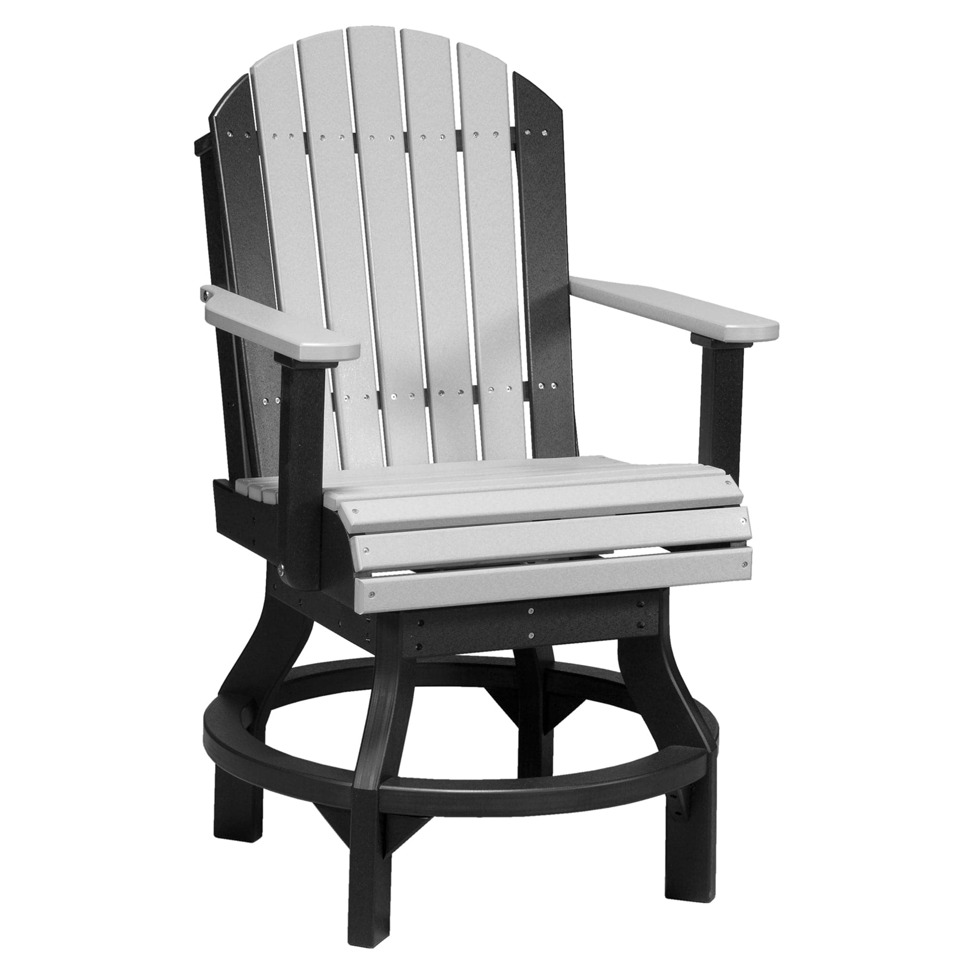 Luxcraft Poly Composite Adirondack Swivel Counter Chair