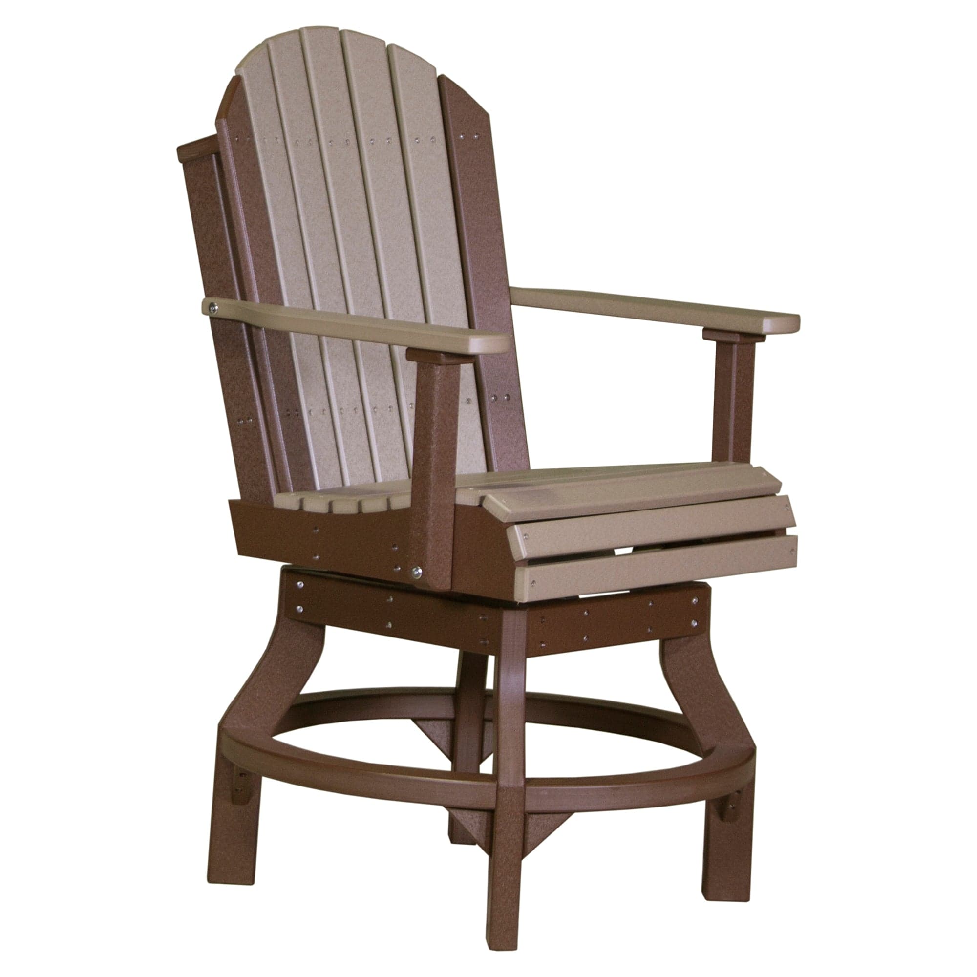 Luxcraft Poly Composite Adirondack Swivel Counter Chair