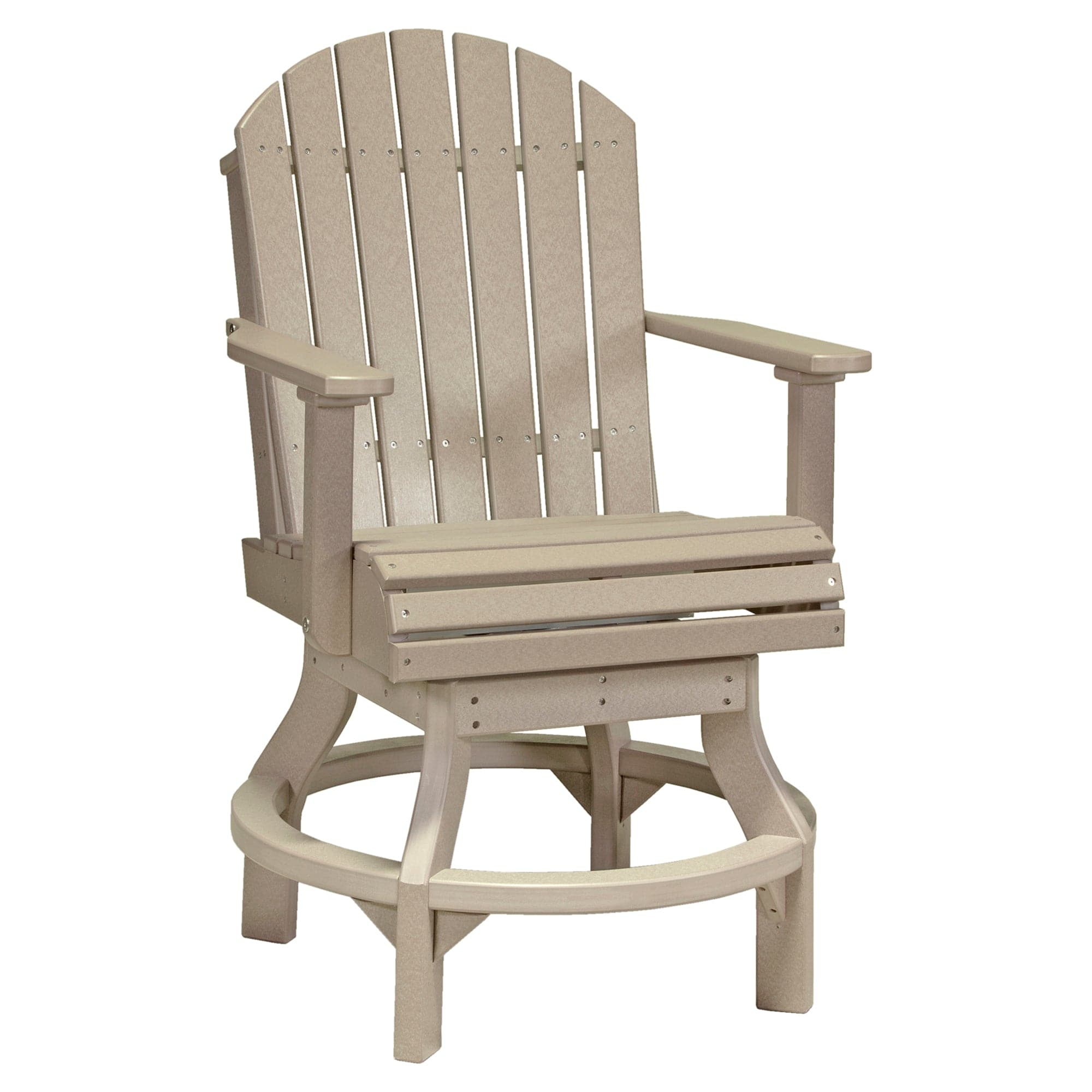Luxcraft Poly Composite Adirondack Swivel Counter Chair