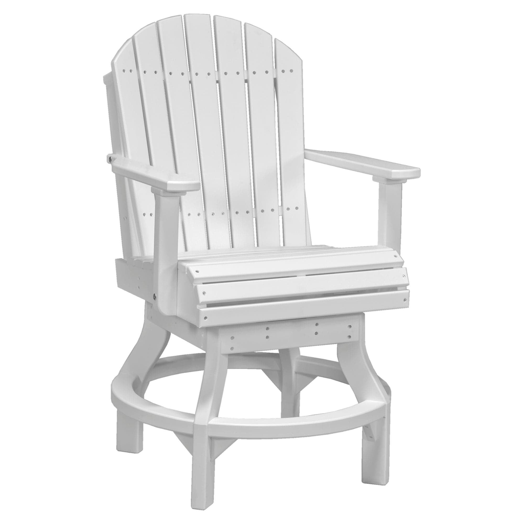 Luxcraft Poly Composite Adirondack Swivel Counter Chair