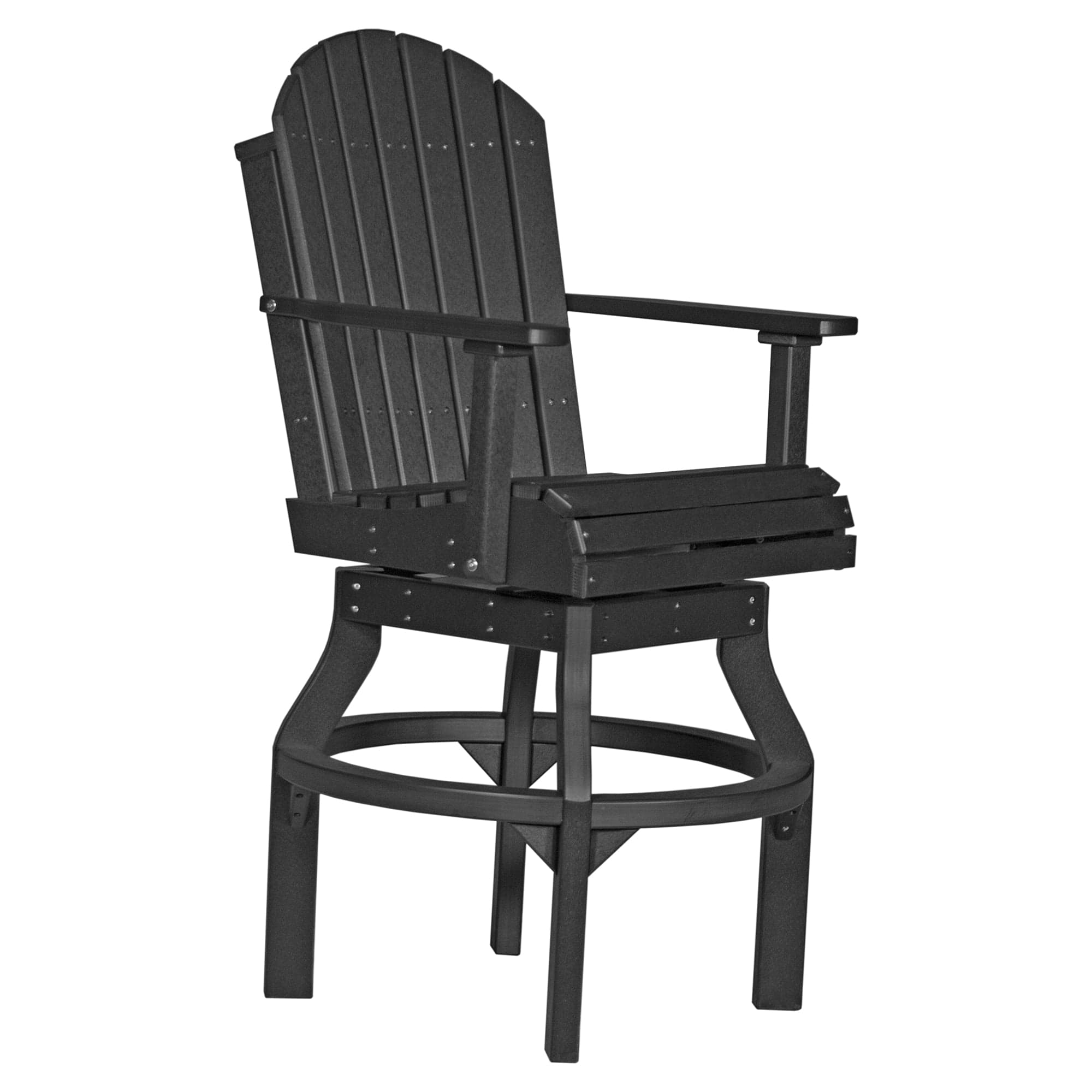 Luxcraft Poly Composite Adirondack Swivel Bar Chair