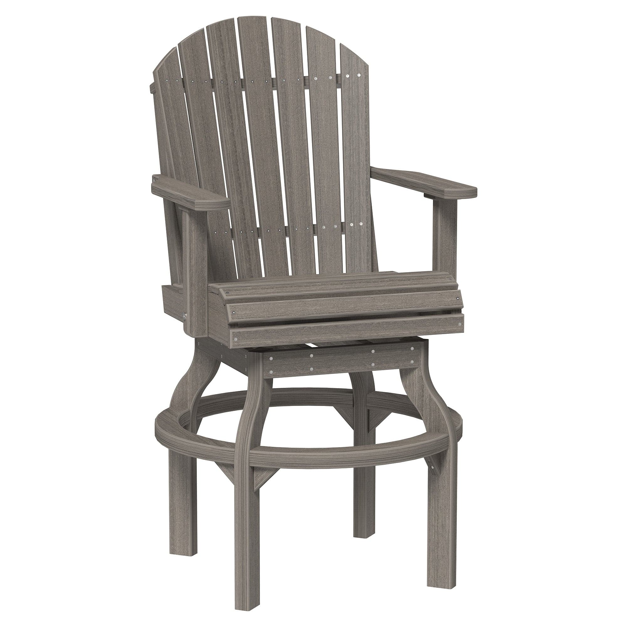 Luxcraft Poly Composite Adirondack Swivel Bar Chair