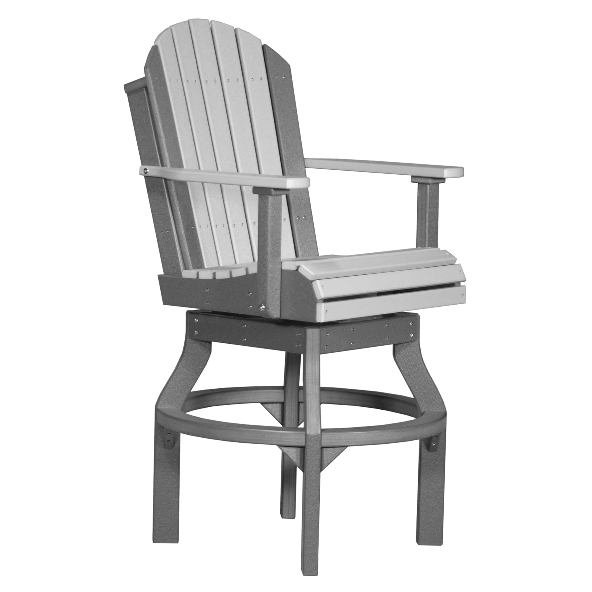 Luxcraft Poly Composite Adirondack Swivel Bar Chair