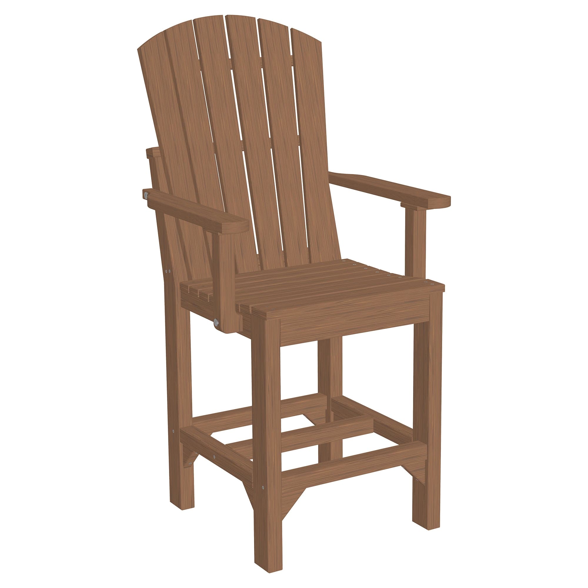 Luxcraft Poly Composite Adirondack Counter Arm Chair