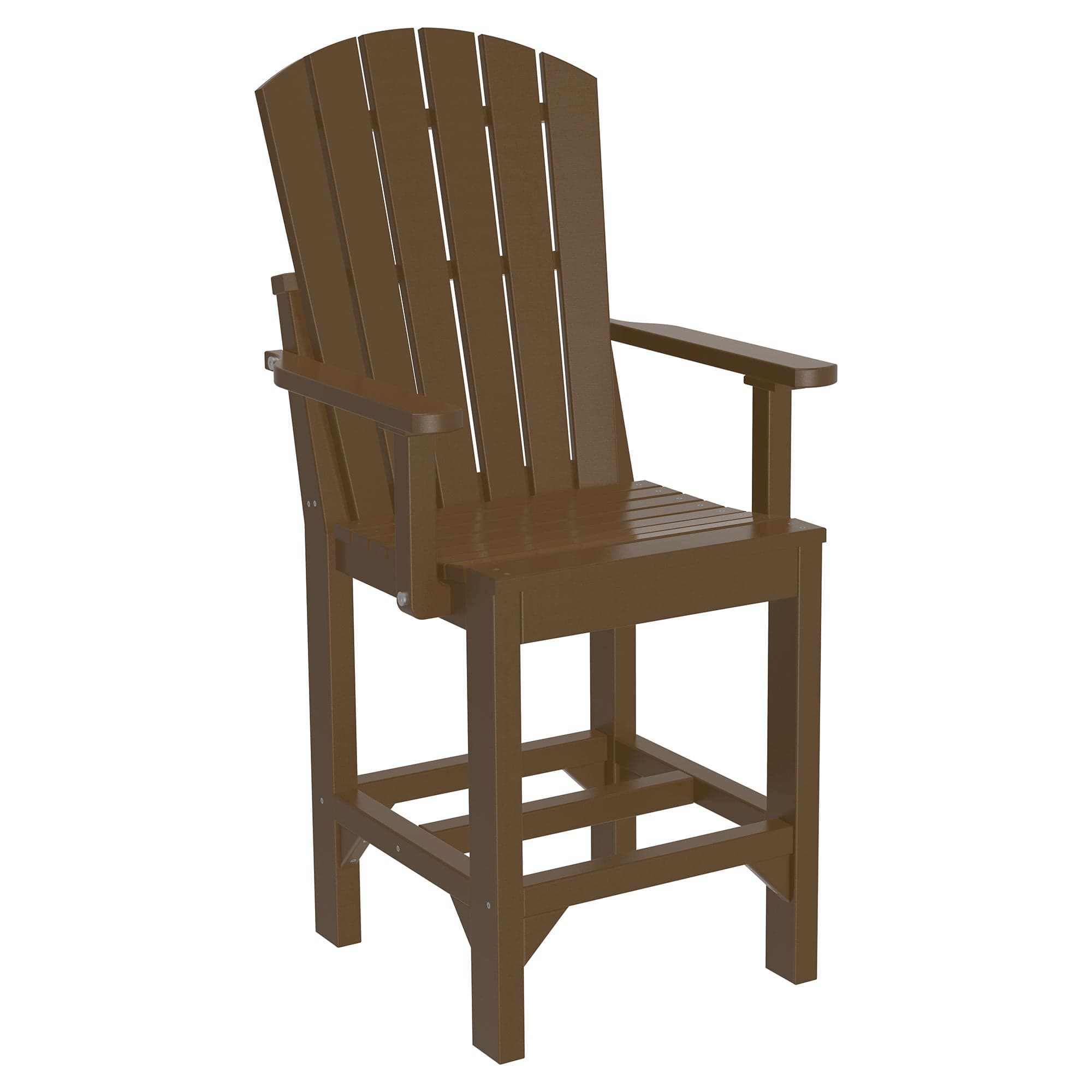 Luxcraft Poly Composite Adirondack Counter Arm Chair