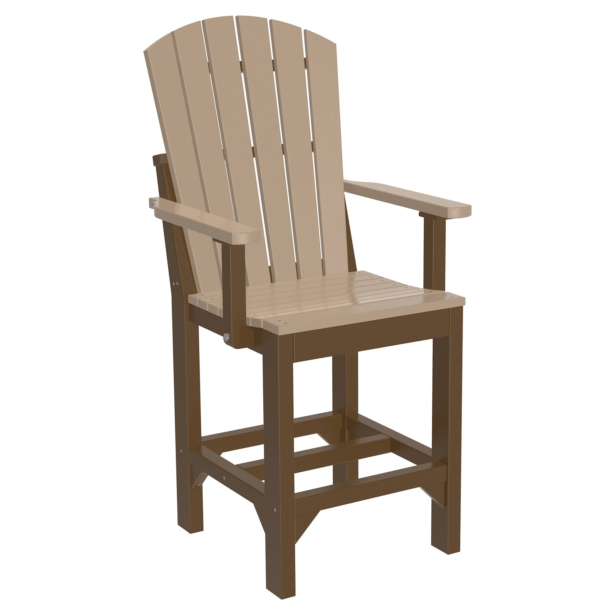 Luxcraft Poly Composite Adirondack Counter Arm Chair