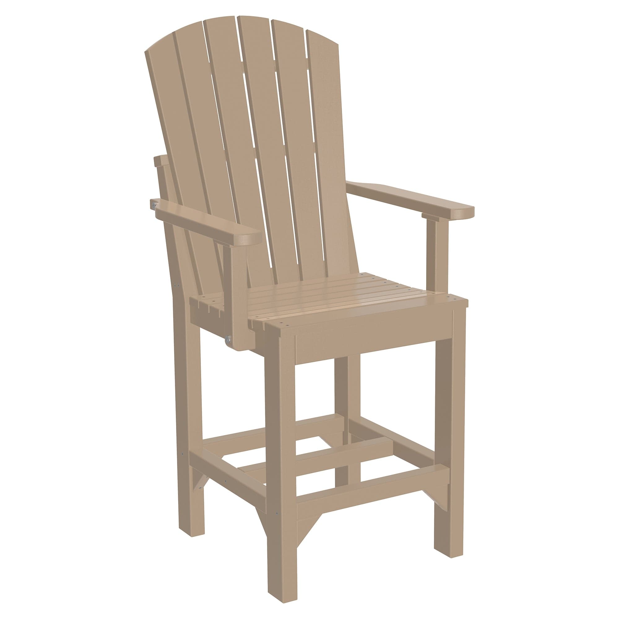 Luxcraft Poly Composite Adirondack Counter Arm Chair