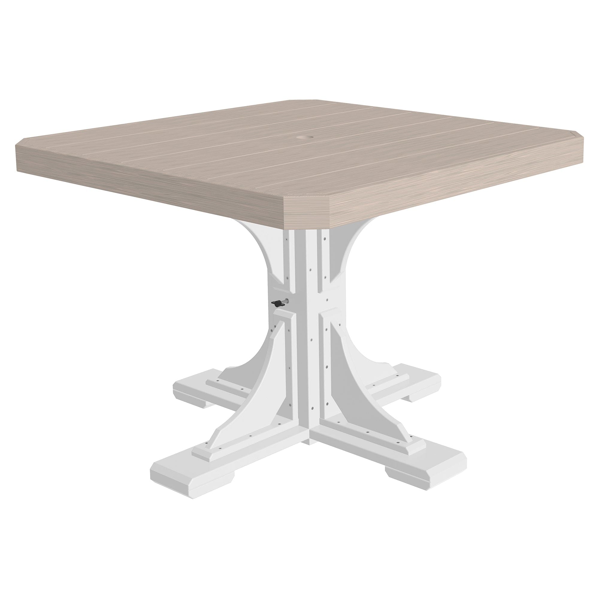 Luxcraft Poly Composite 4-Person Square Dining Table & Bench Set