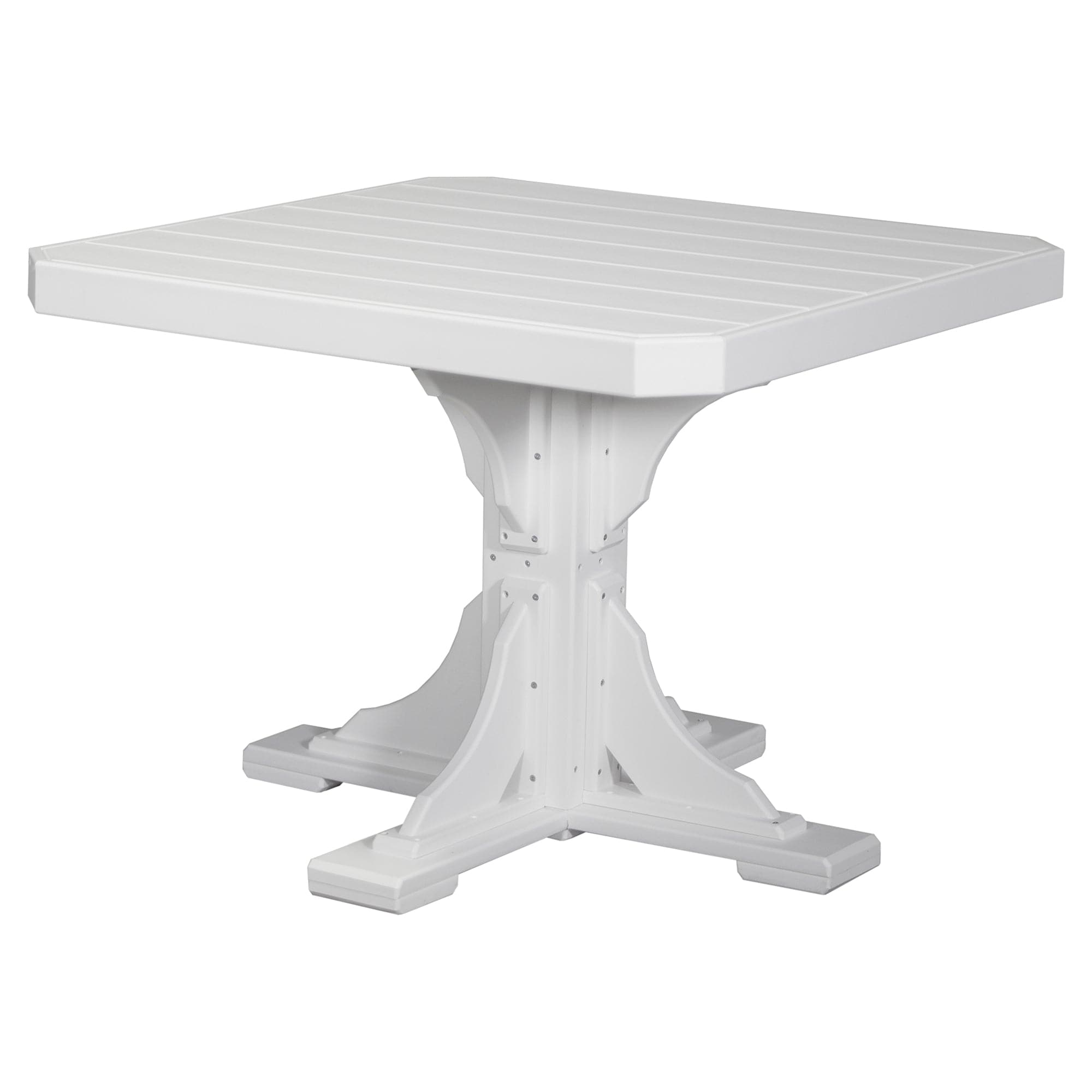 Luxcraft Poly Composite 4-Person Square Dining Table & Bench Set