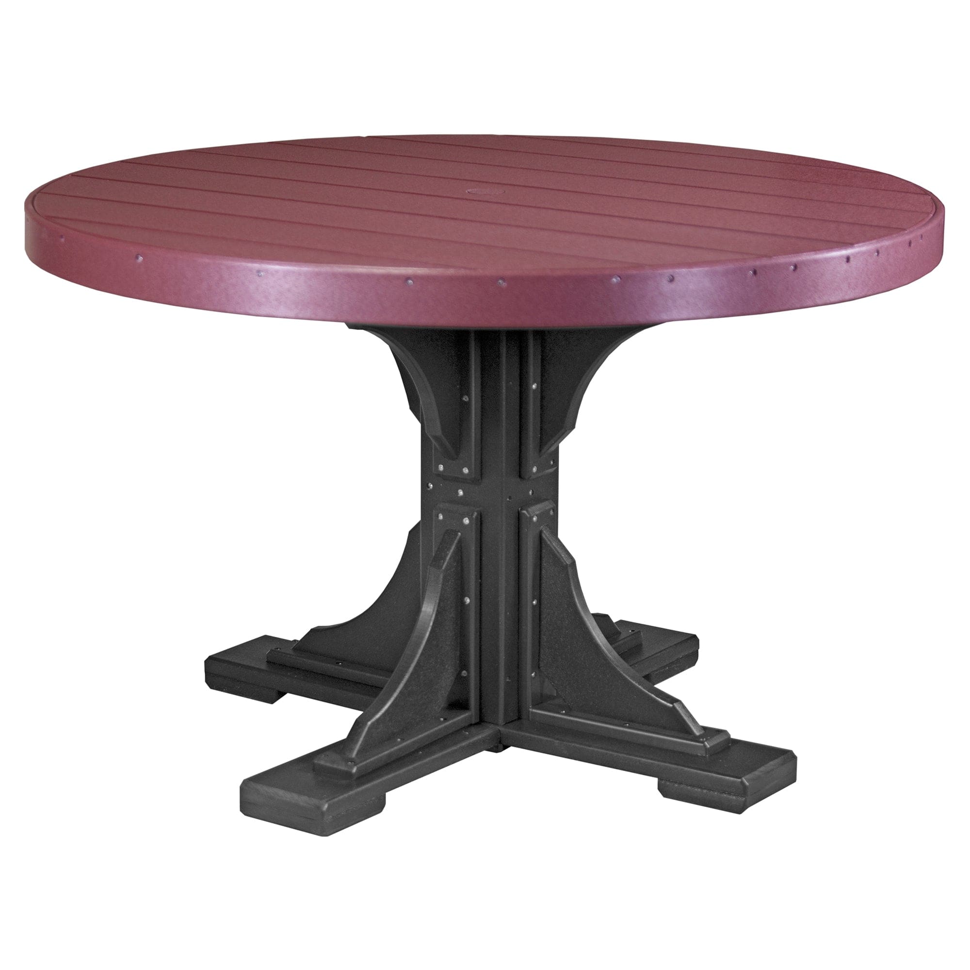 Luxcraft Poly Composite 4-Person Round Dining Table & Bench Set