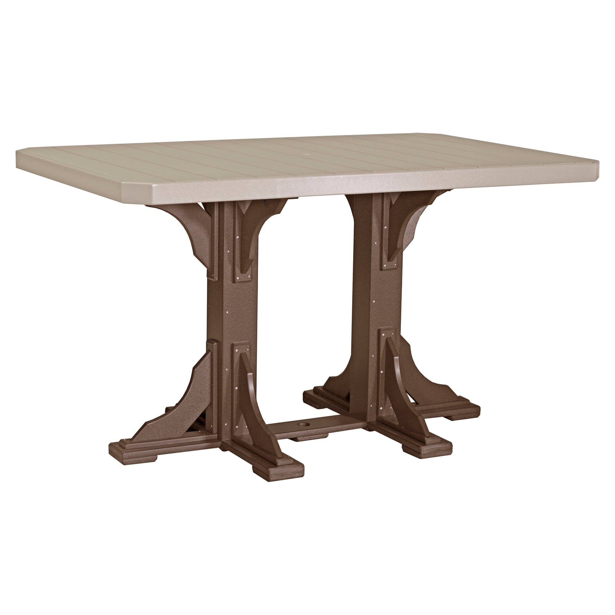 Luxcraft Rectangular Poly Bar-Height Dining Table