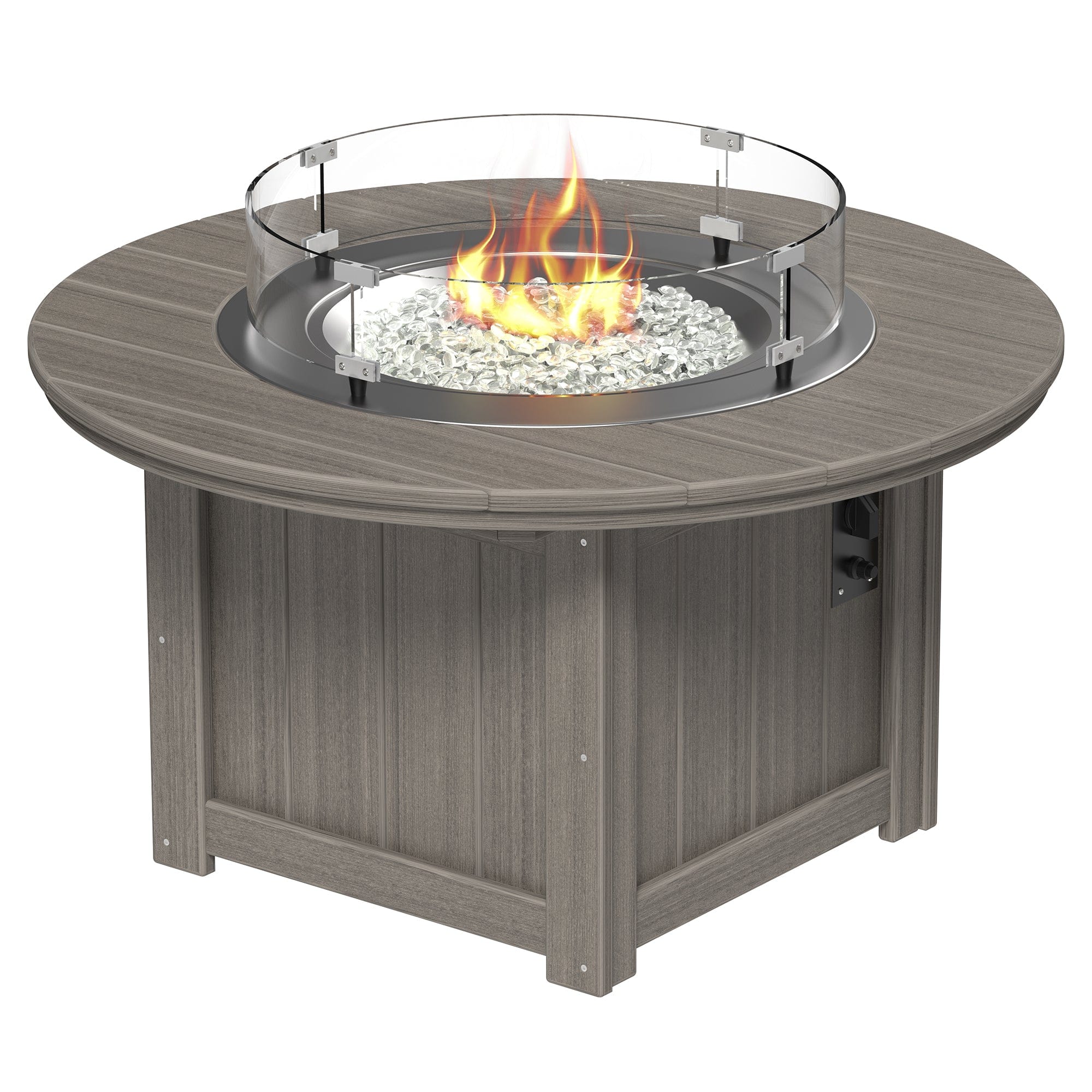 Luxcraft Lumin Poly Lumber Round Gas Fire Pit