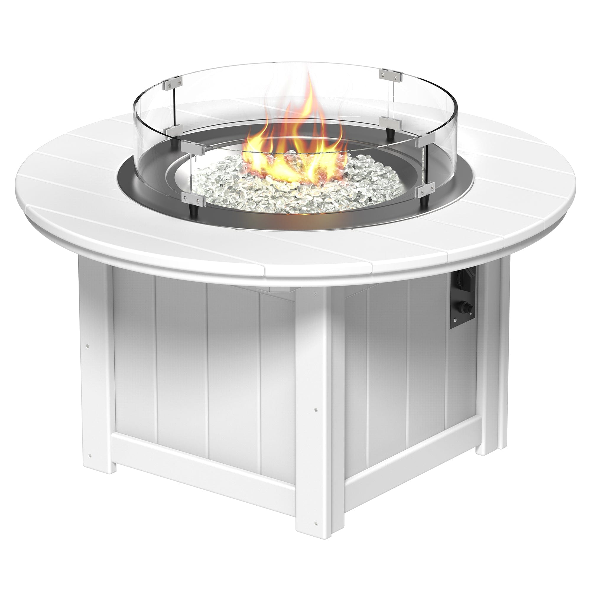 Luxcraft Lumin Poly Lumber Round Gas Fire Pit