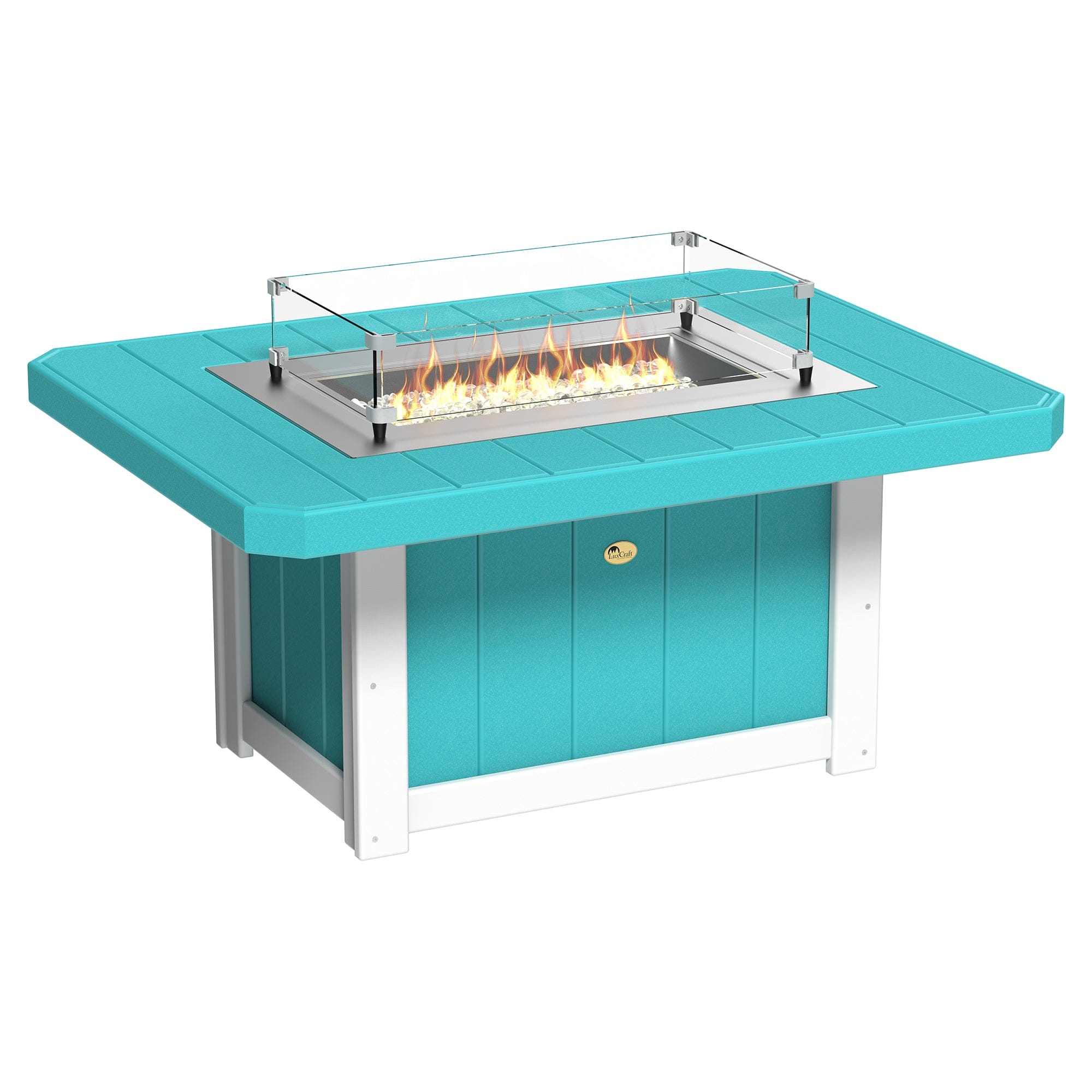 Luxcraft Lumin Poly Lumber Rectangular Gas Fire Pit