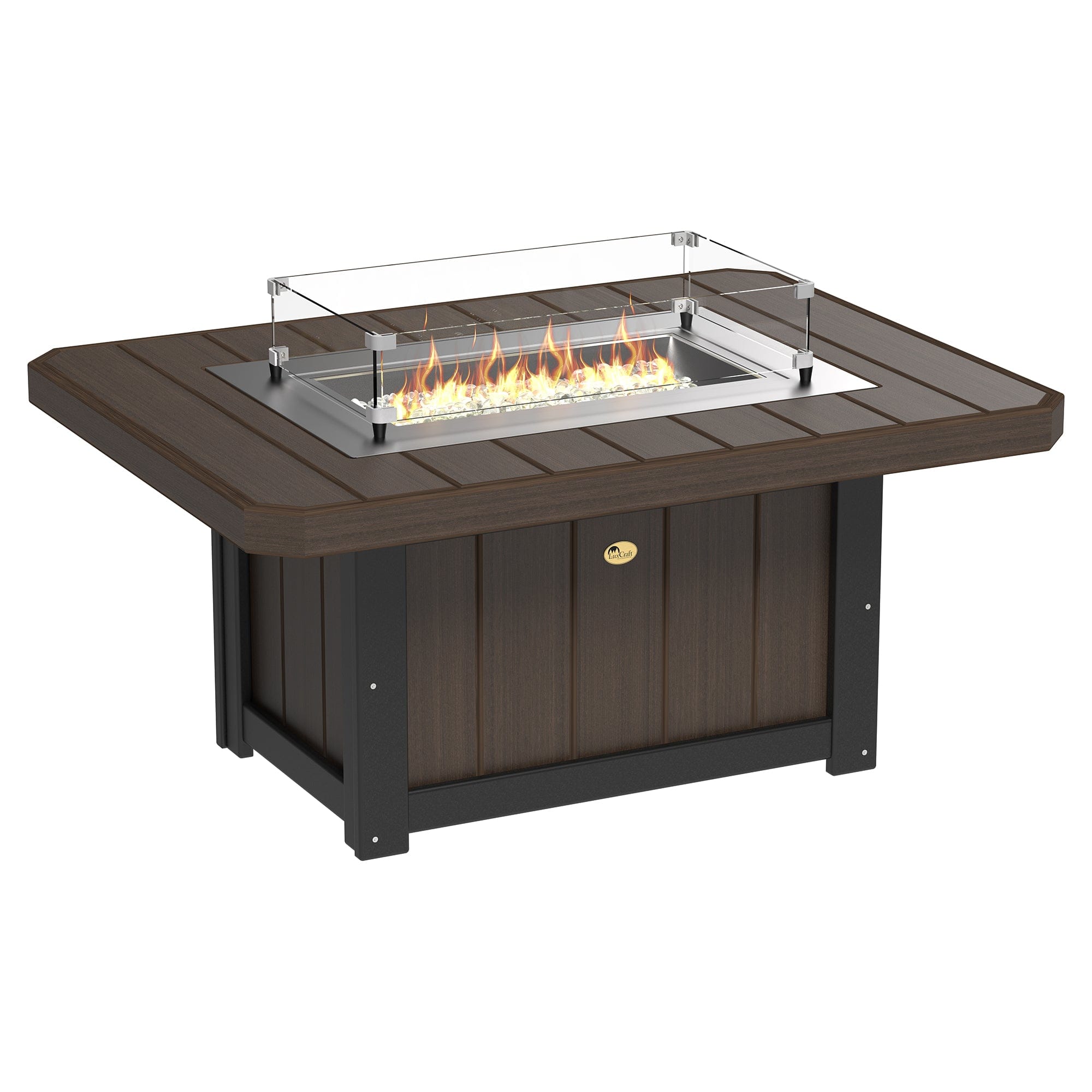 Luxcraft Lumin Poly Lumber Rectangular Gas Fire Pit