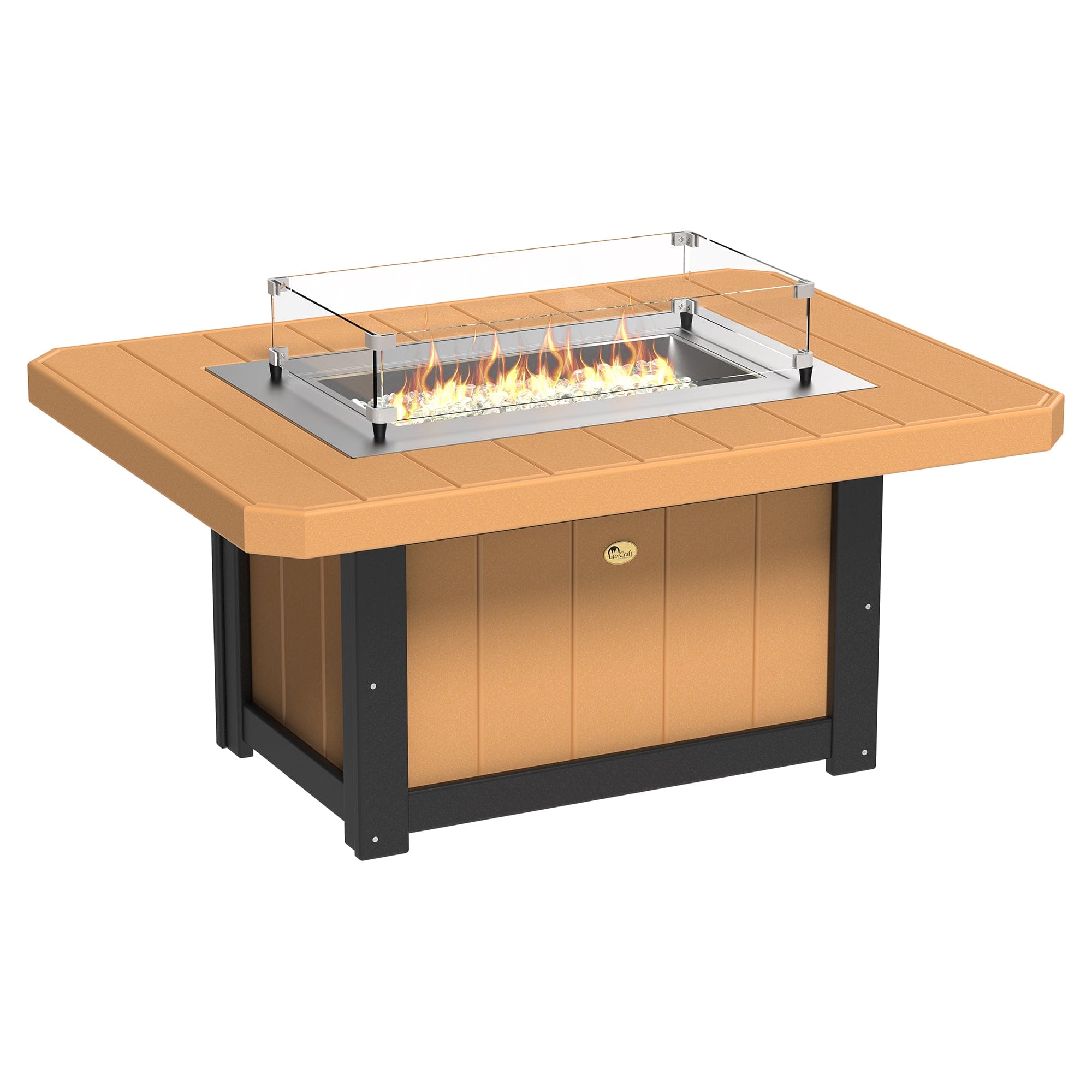 Luxcraft Lumin Poly Lumber Rectangular Gas Fire Pit