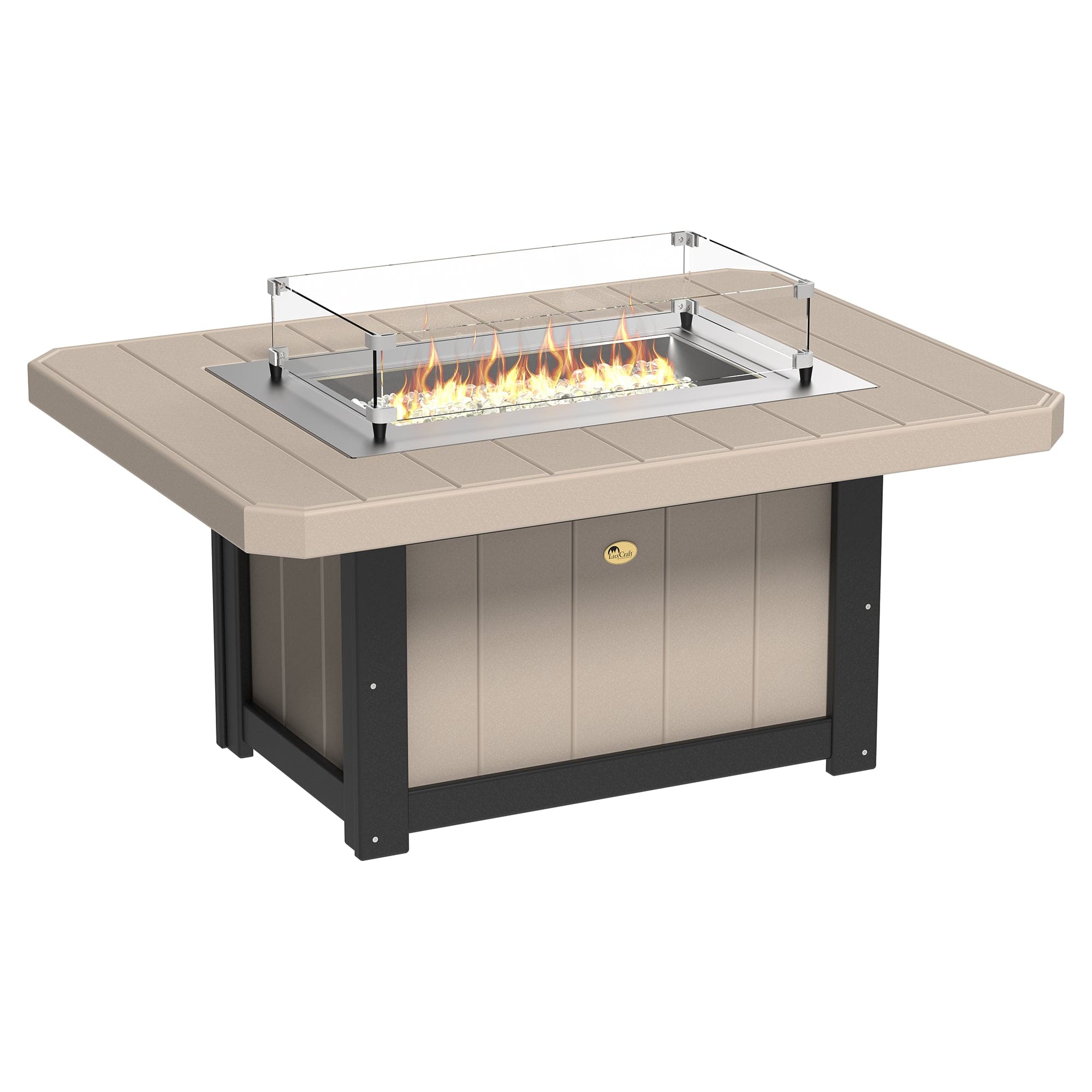 Luxcraft Lumin Poly Lumber Rectangular Gas Fire Pit