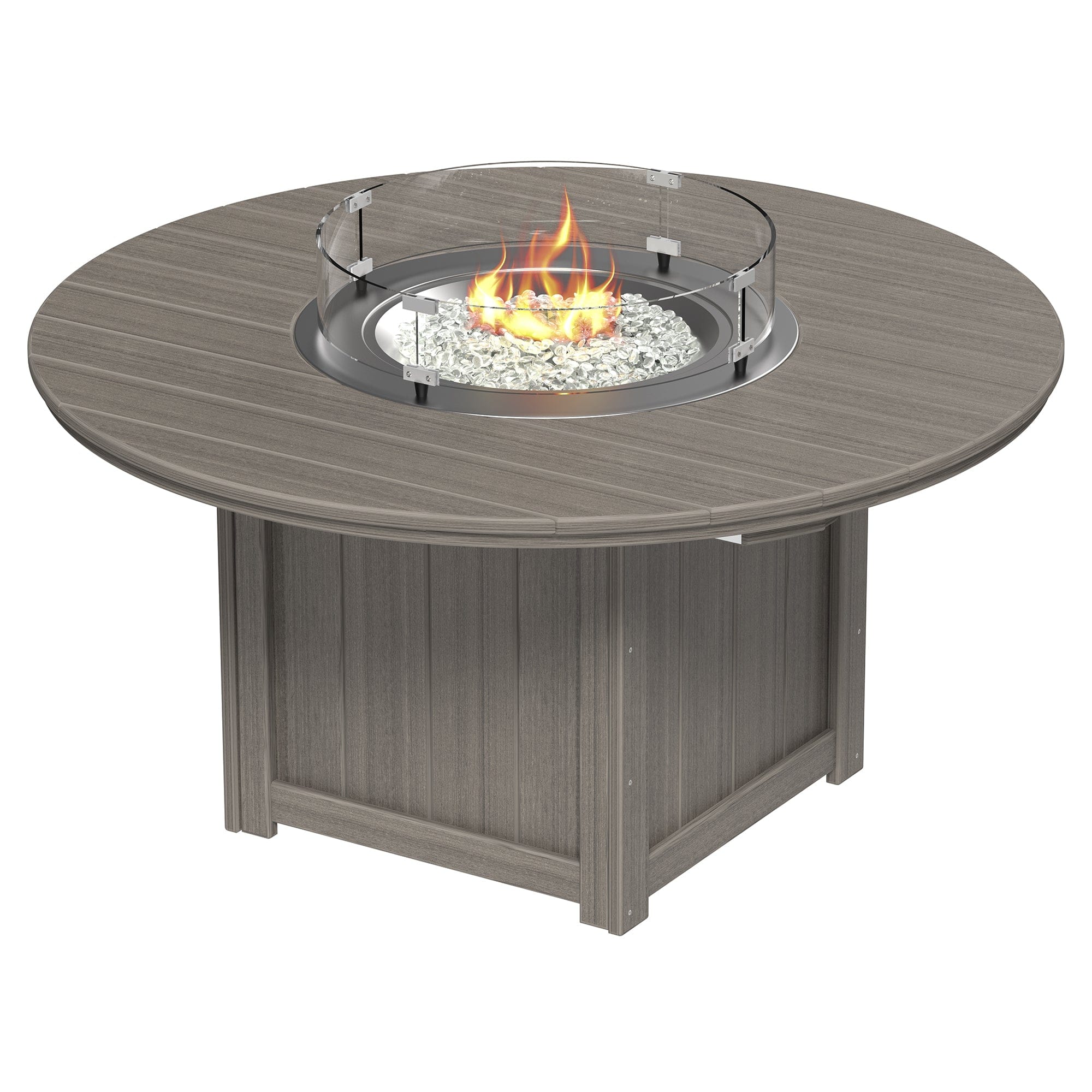 Luxcraft Lumin Poly Composite Round Dining Height Fire Pit Table