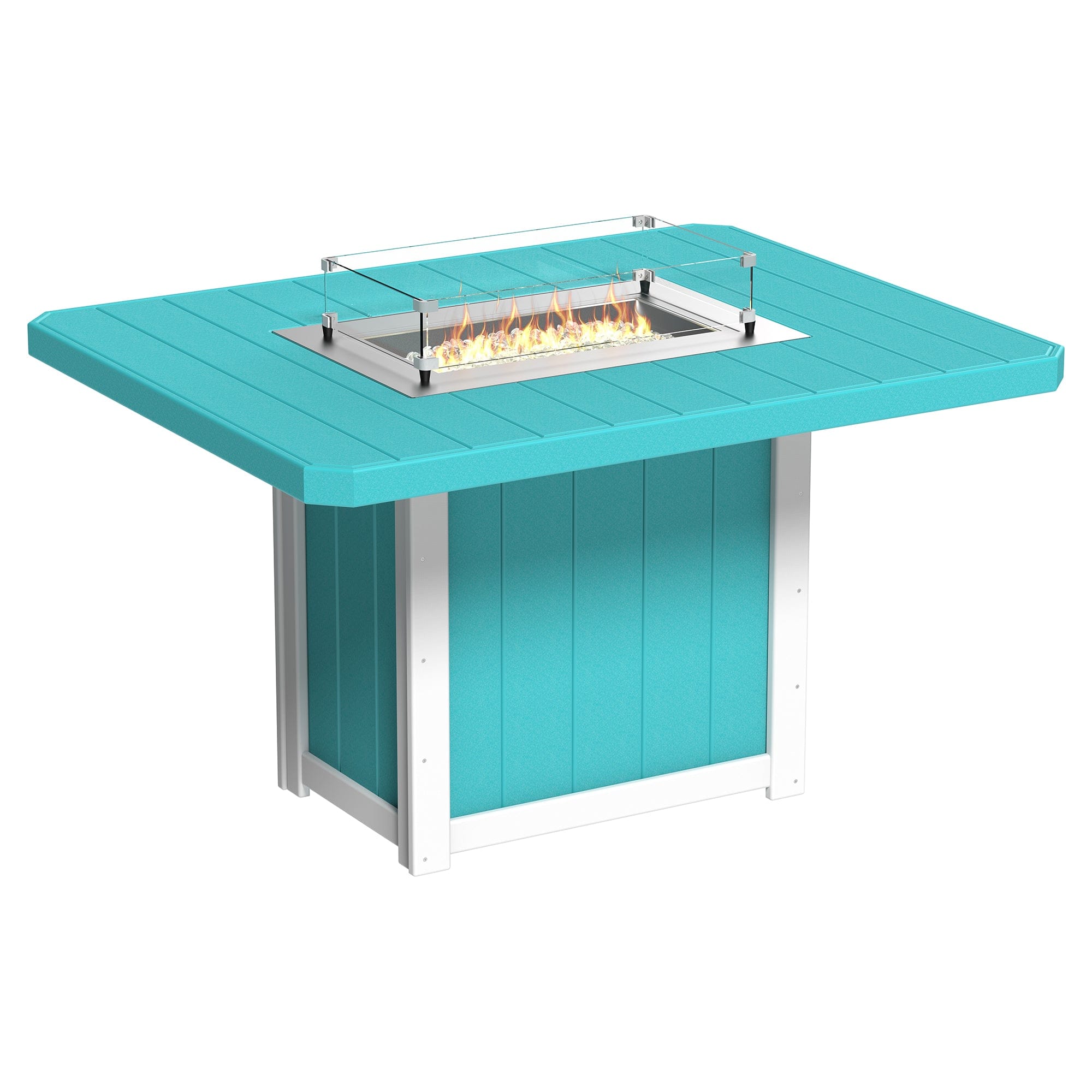 Luxcraft Lumin Poly Composite Rectangular Counter Height Fire Pit Table