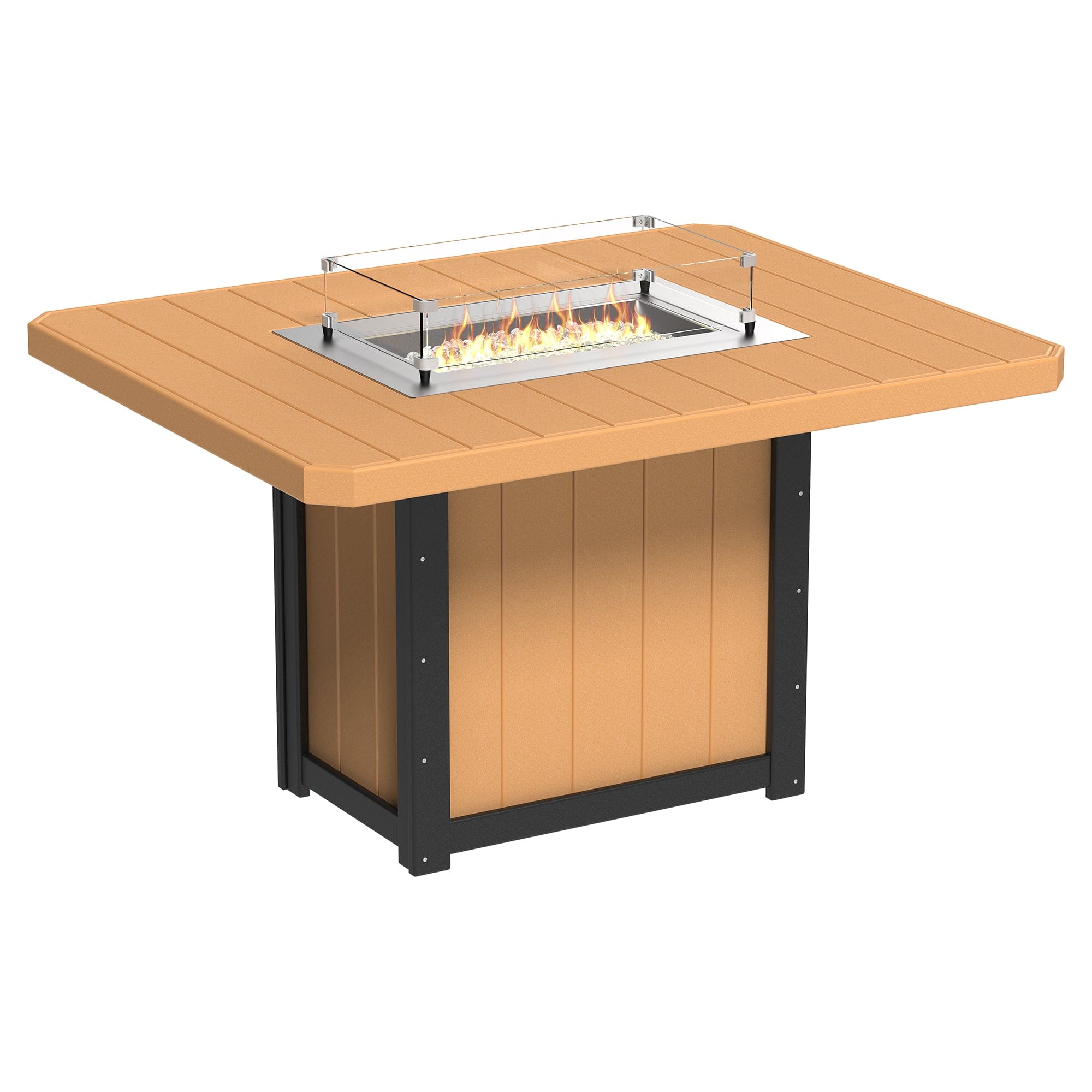 Luxcraft Lumin Poly Composite Rectangular Counter Height Fire Pit Table