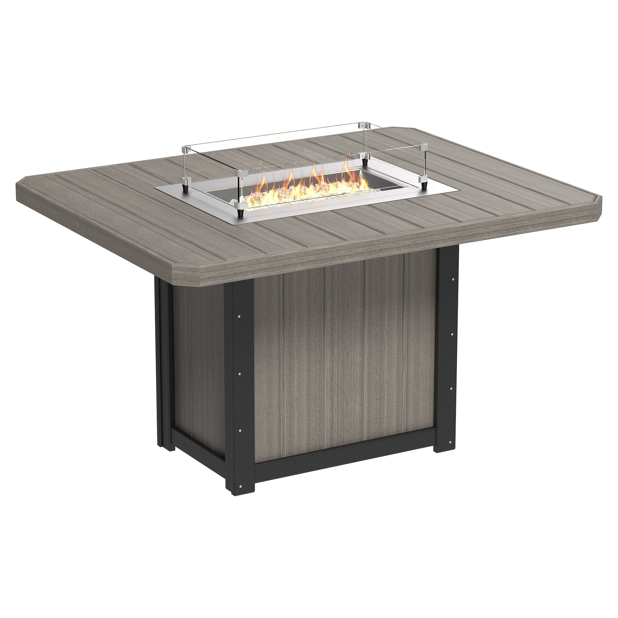 Luxcraft Lumin Poly Composite Rectangular Counter Height Fire Pit Table