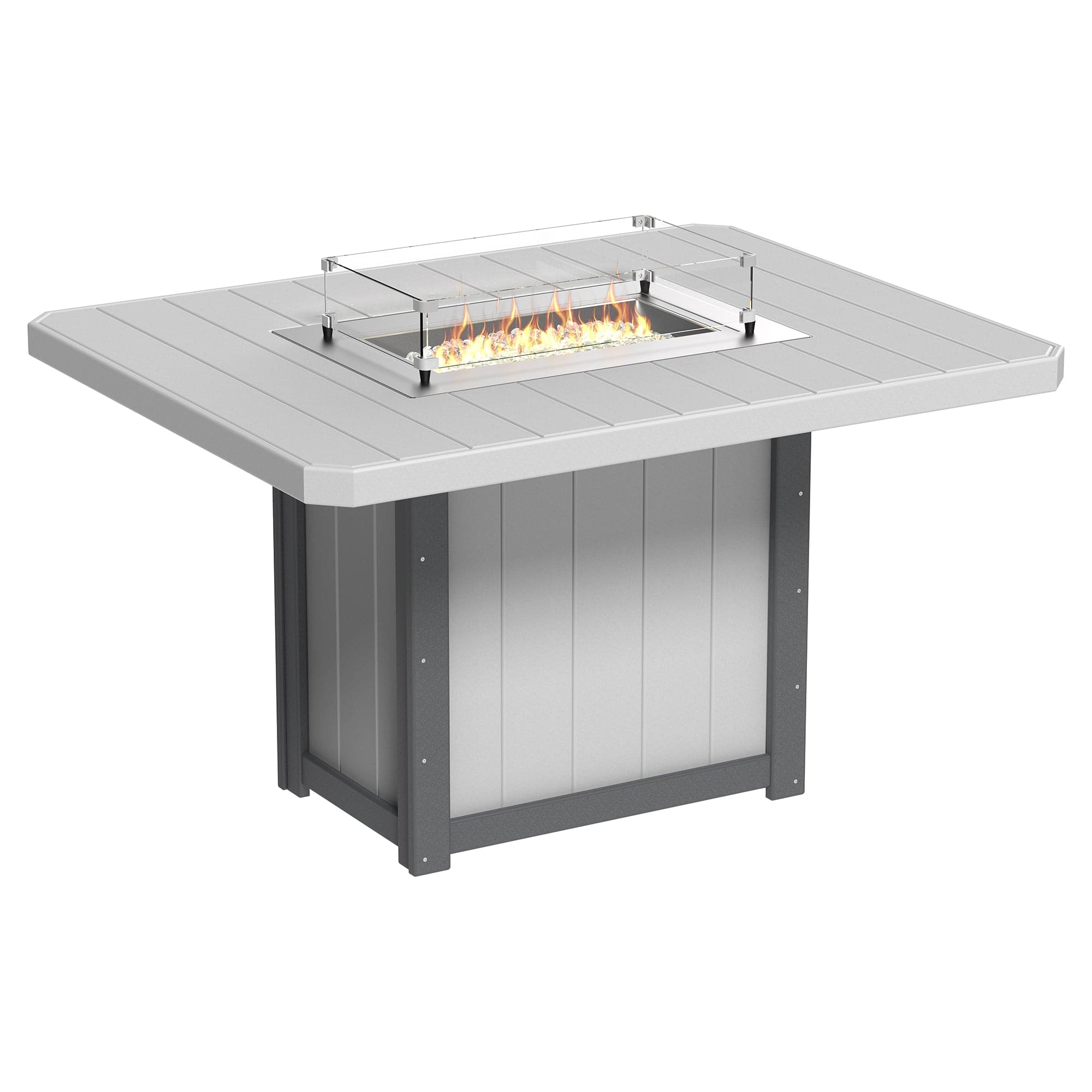 Luxcraft Lumin Poly Composite Rectangular Counter Height Fire Pit Table