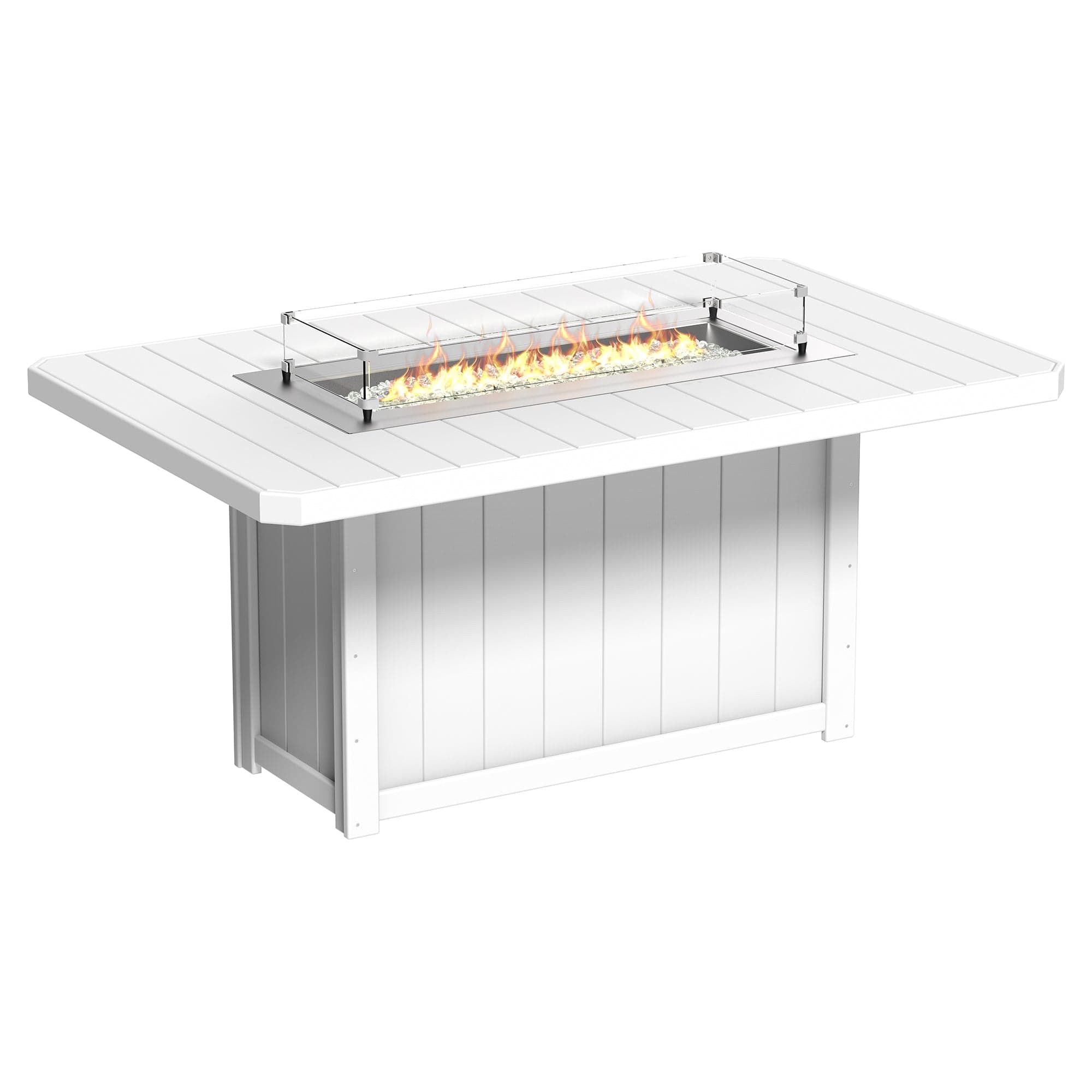 Luxcraft Lumin Poly Composite Rectangular Counter Height Fire Pit Table