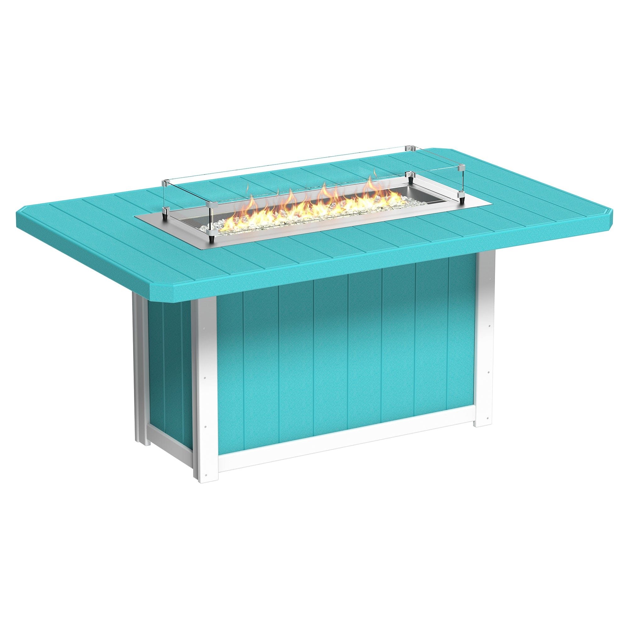 Luxcraft Lumin Poly Composite Rectangular Counter Height Fire Pit Table