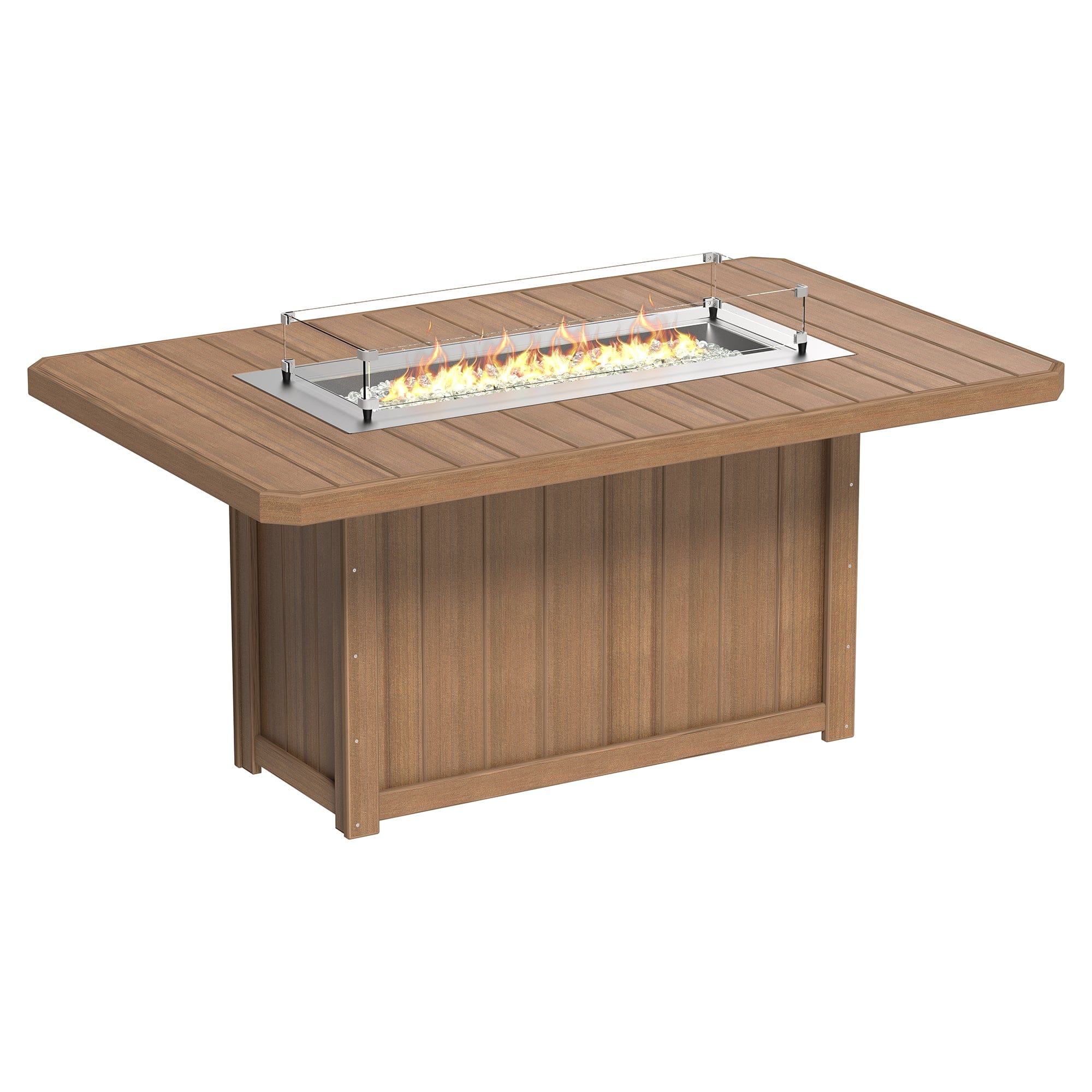 Luxcraft Lumin Poly Composite Rectangular Counter Height Fire Pit Table