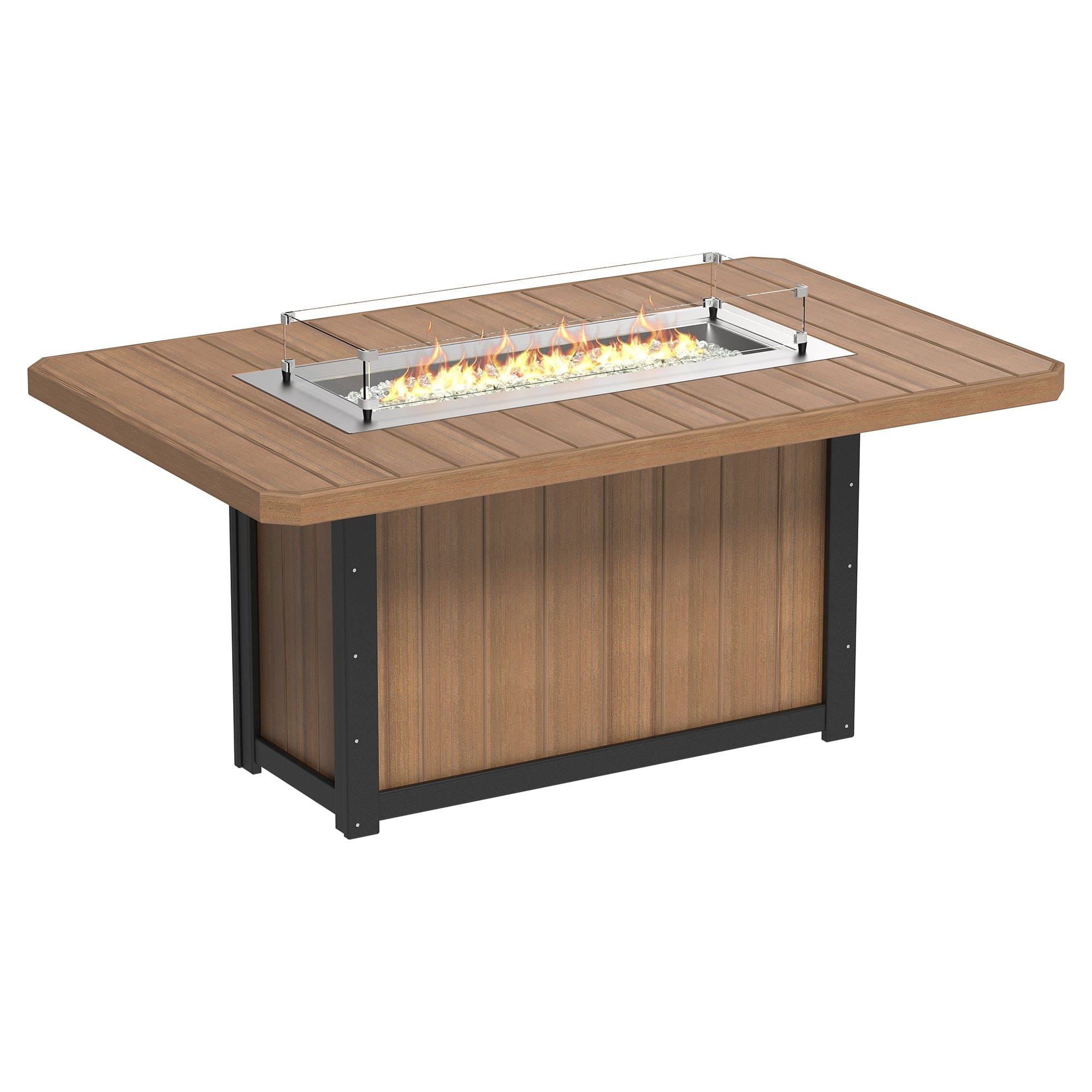 Luxcraft Lumin Poly Composite Rectangular Counter Height Fire Pit Table