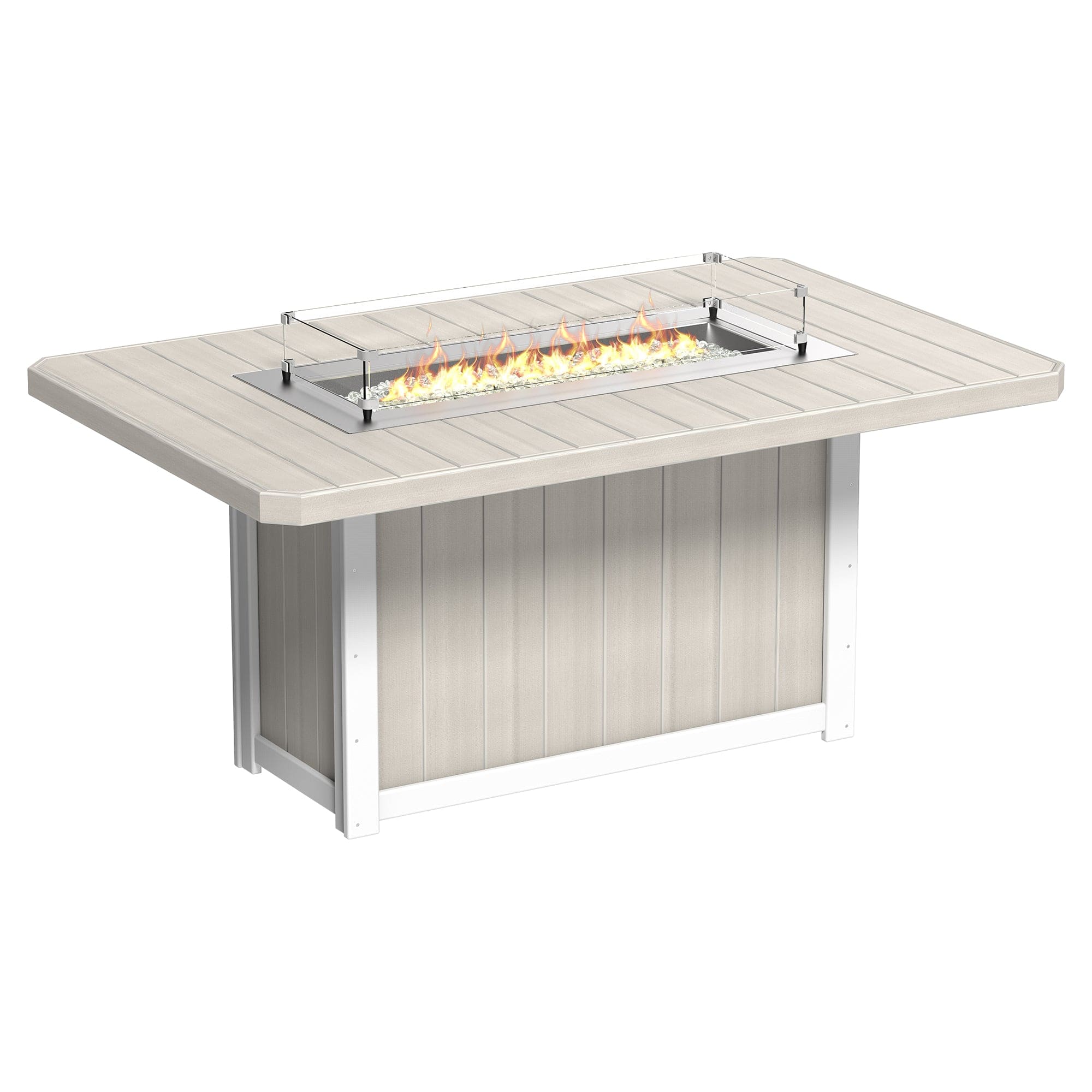 Luxcraft Lumin Poly Composite Rectangular Counter Height Fire Pit Table