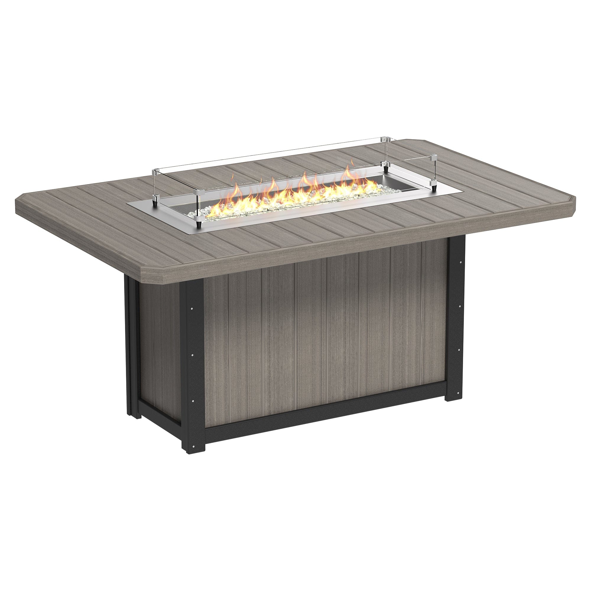 Luxcraft Lumin Poly Composite Rectangular Counter Height Fire Pit Table