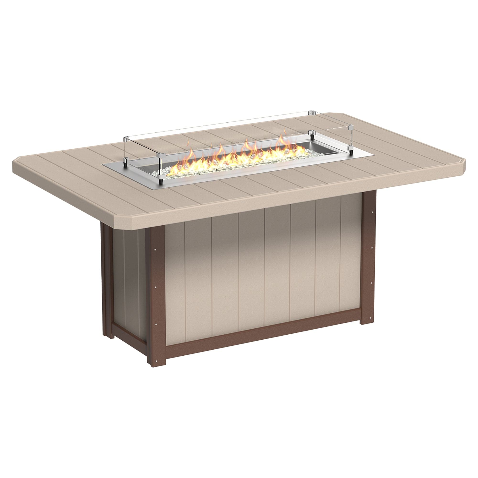 Luxcraft Lumin Poly Composite Rectangular Counter Height Fire Pit Table