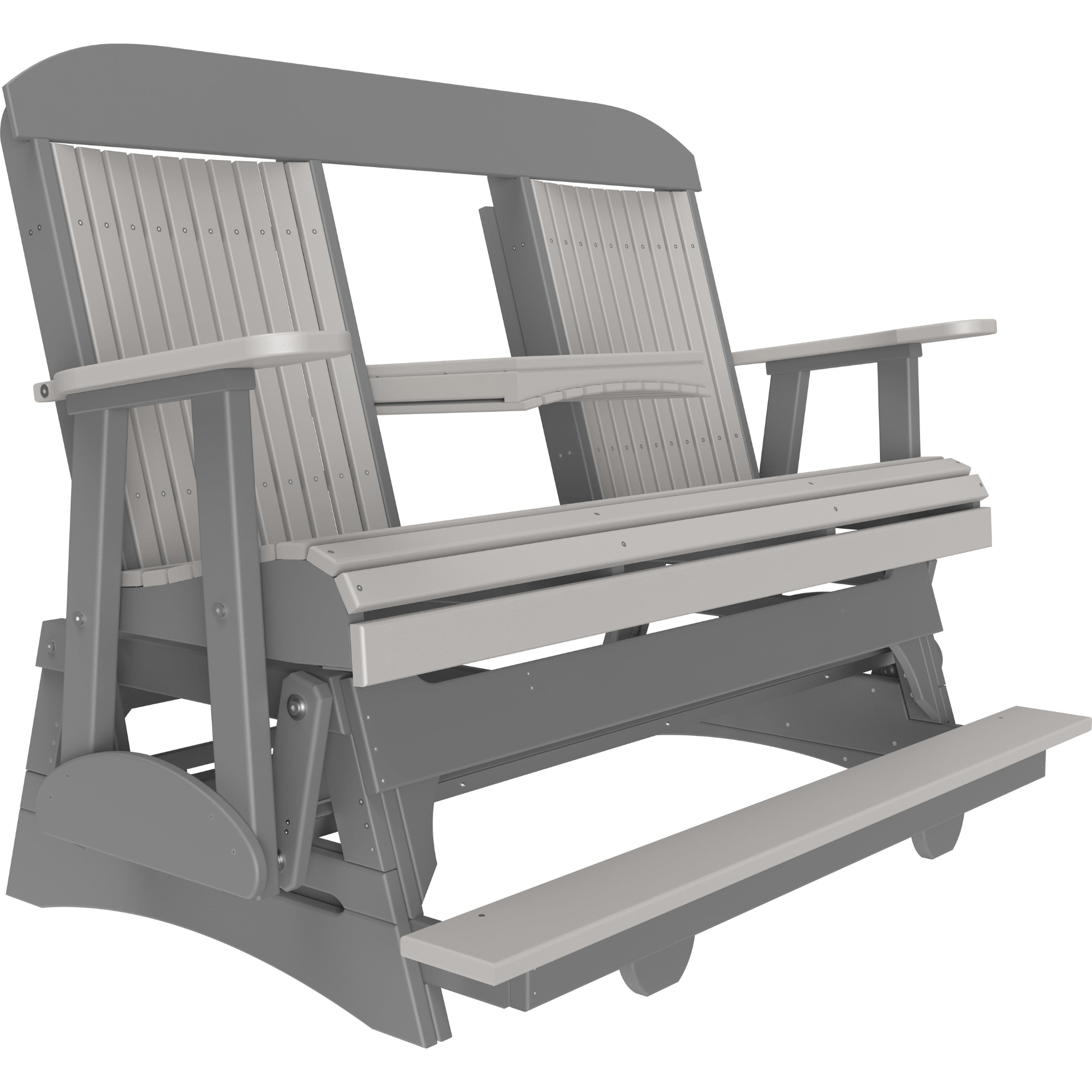 LuxCraft Classic 5-Foot Poly Composite Balcony Patio Glider